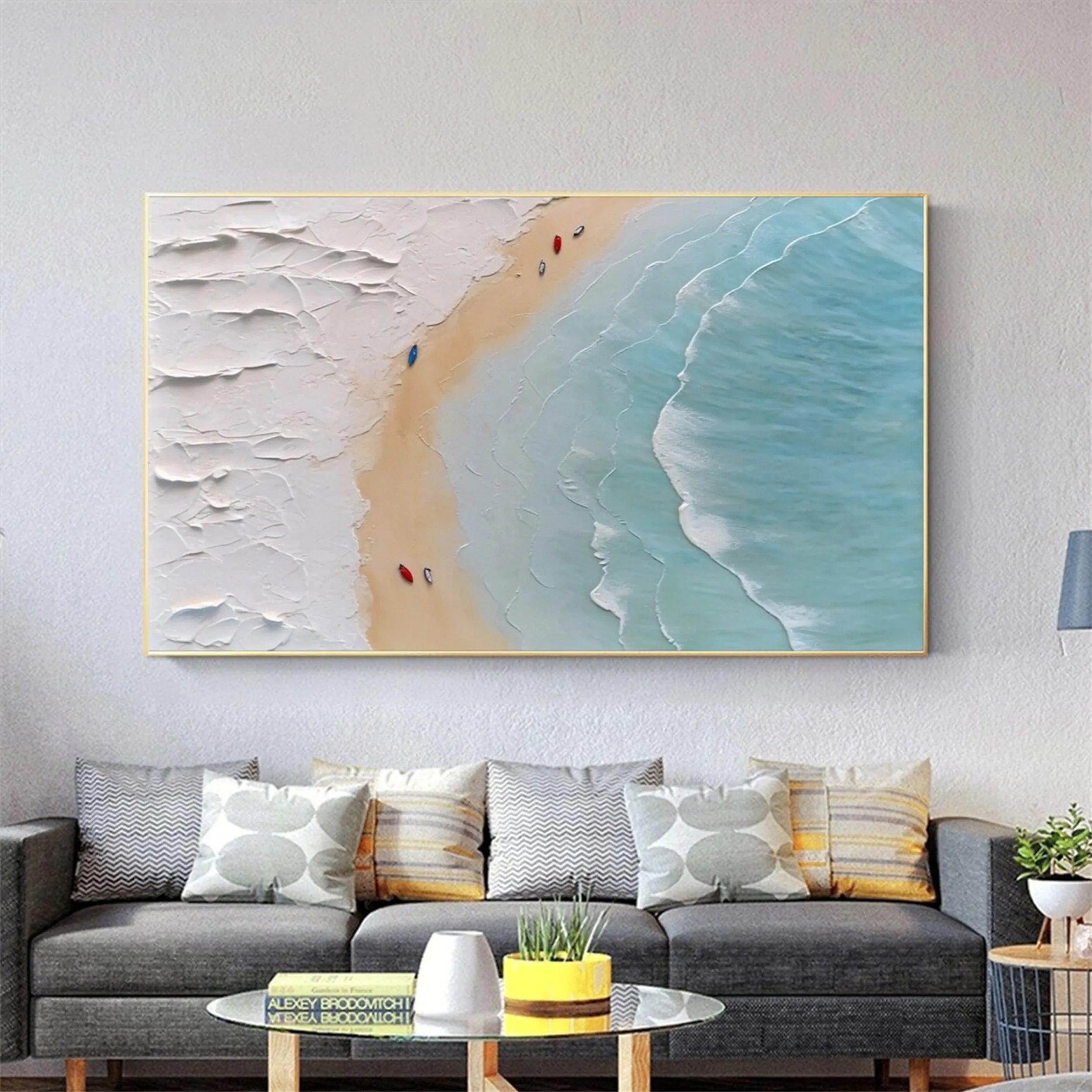 Ocean And Sky Painting #OS 130 - Stunning Seascape Wall Art for Home & Office Decor - Perfect for Living Room, Bedroom or Beach House