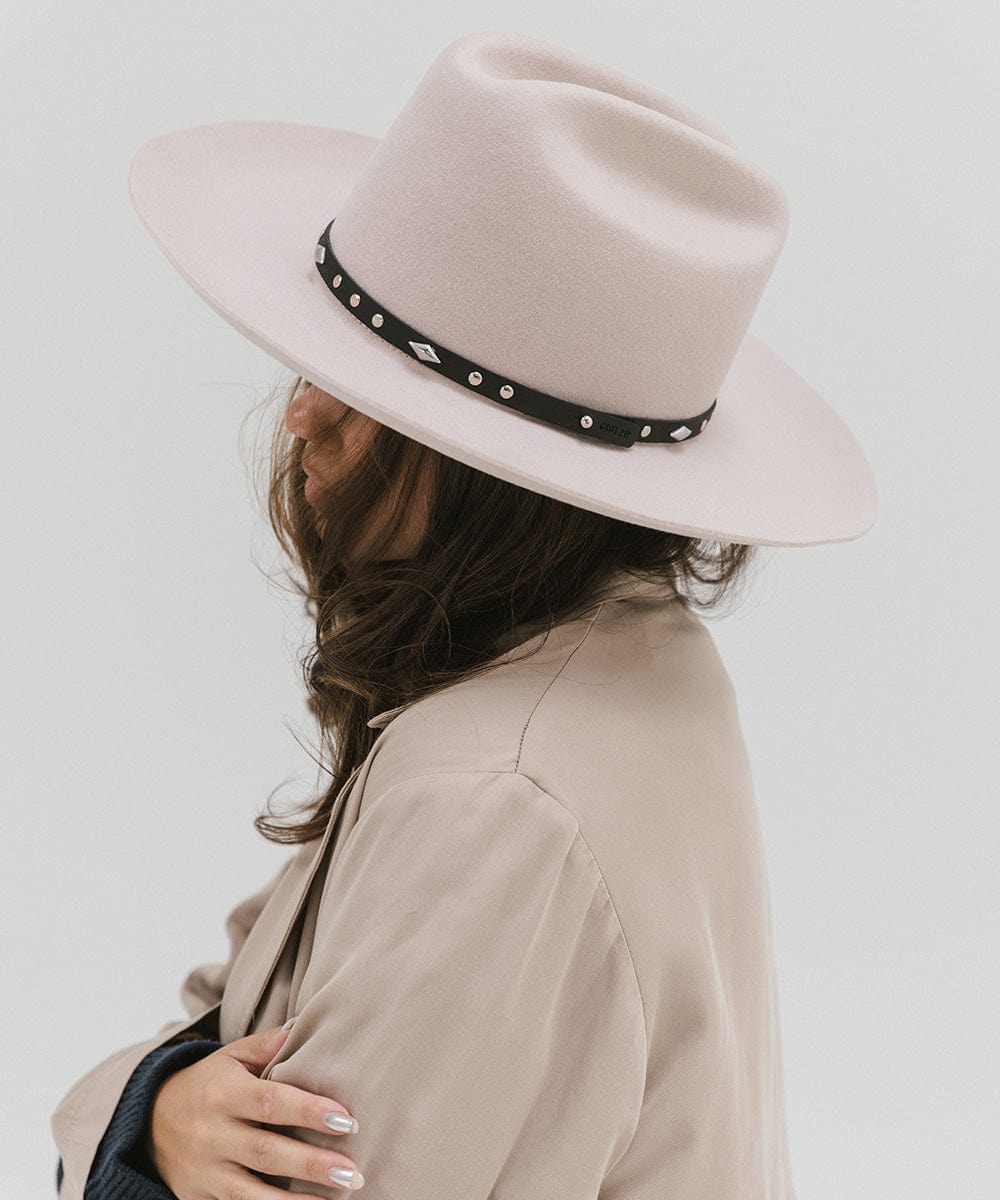Studded Leather Hat Band for Cowboy Hats - Western Style Accessory for Rodeo, Music Festivals & Outdoor Events