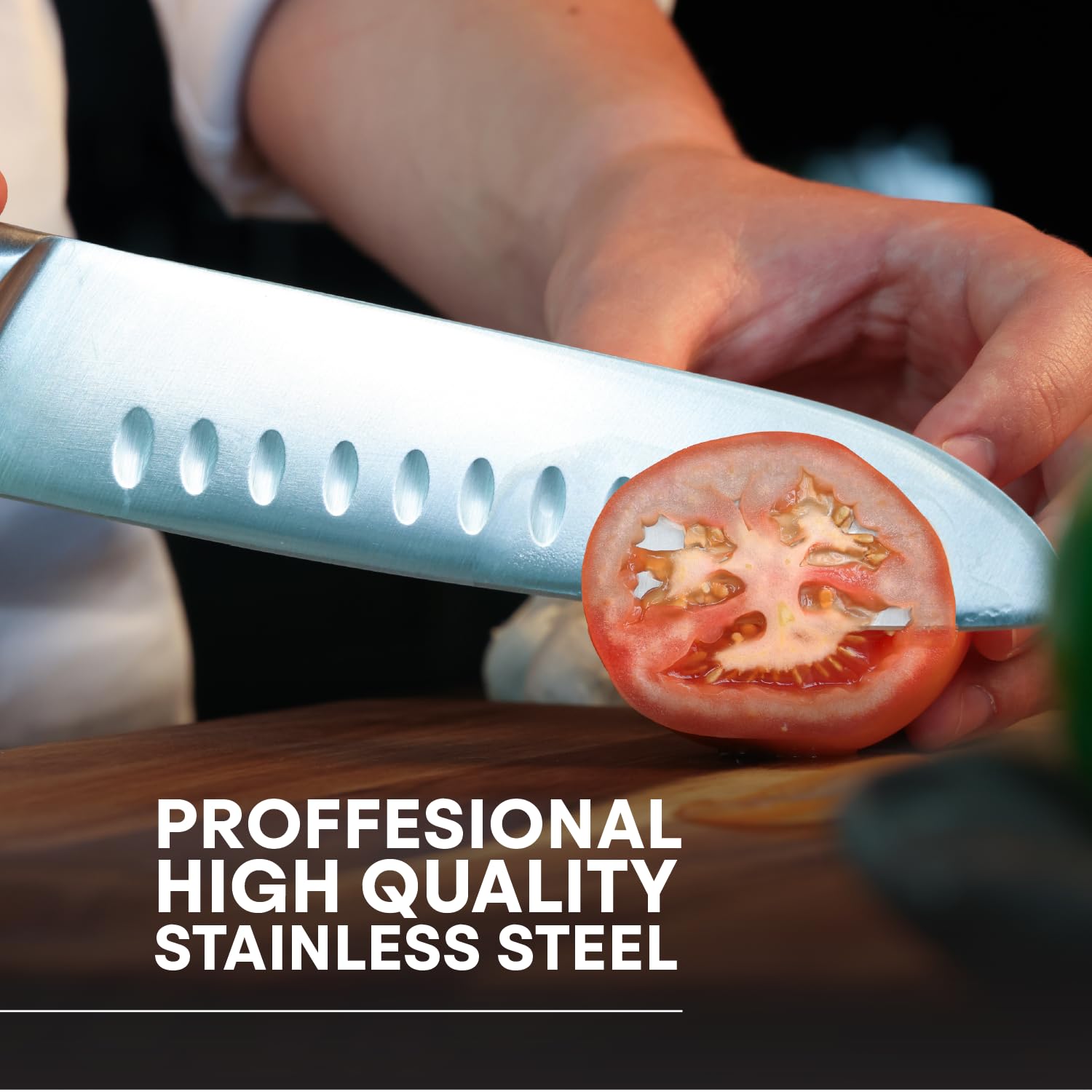 MasterChef Professional 5-Piece Chef Knife Set with Carrying Bag - High Carbon Stainless Steel Kitchen Knives with Triple Riveted Handles for Precision Cooking | Perfect for Home Chefs, Culinary Students & Professional Kitchens