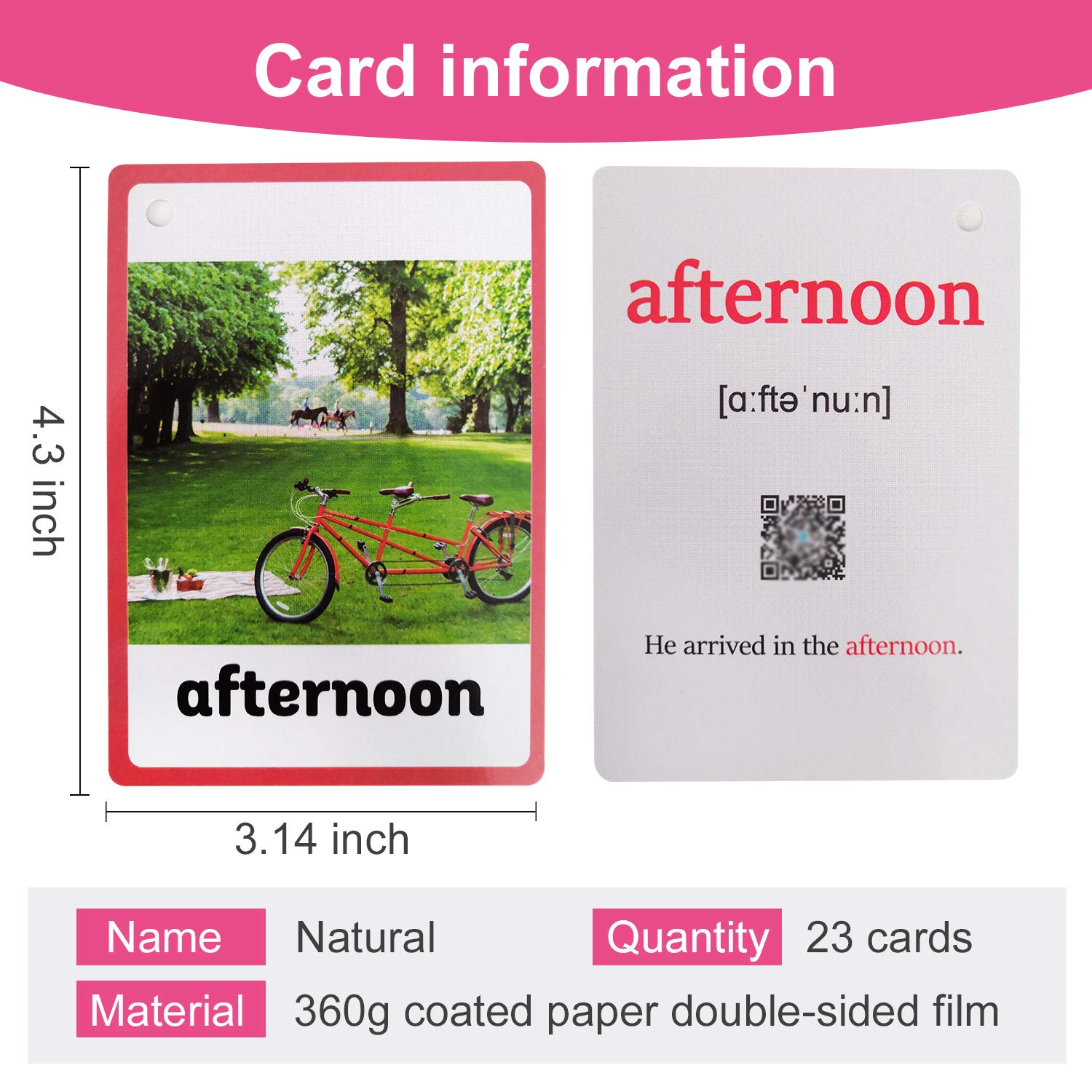 Natural Places & Buildings - 2 Sets of English Flash Cards for Kids | Preschool Learning Toys | Vocabulary Building for Toddlers & Kindergarten | Perfect for Homeschooling & Classroom Activities