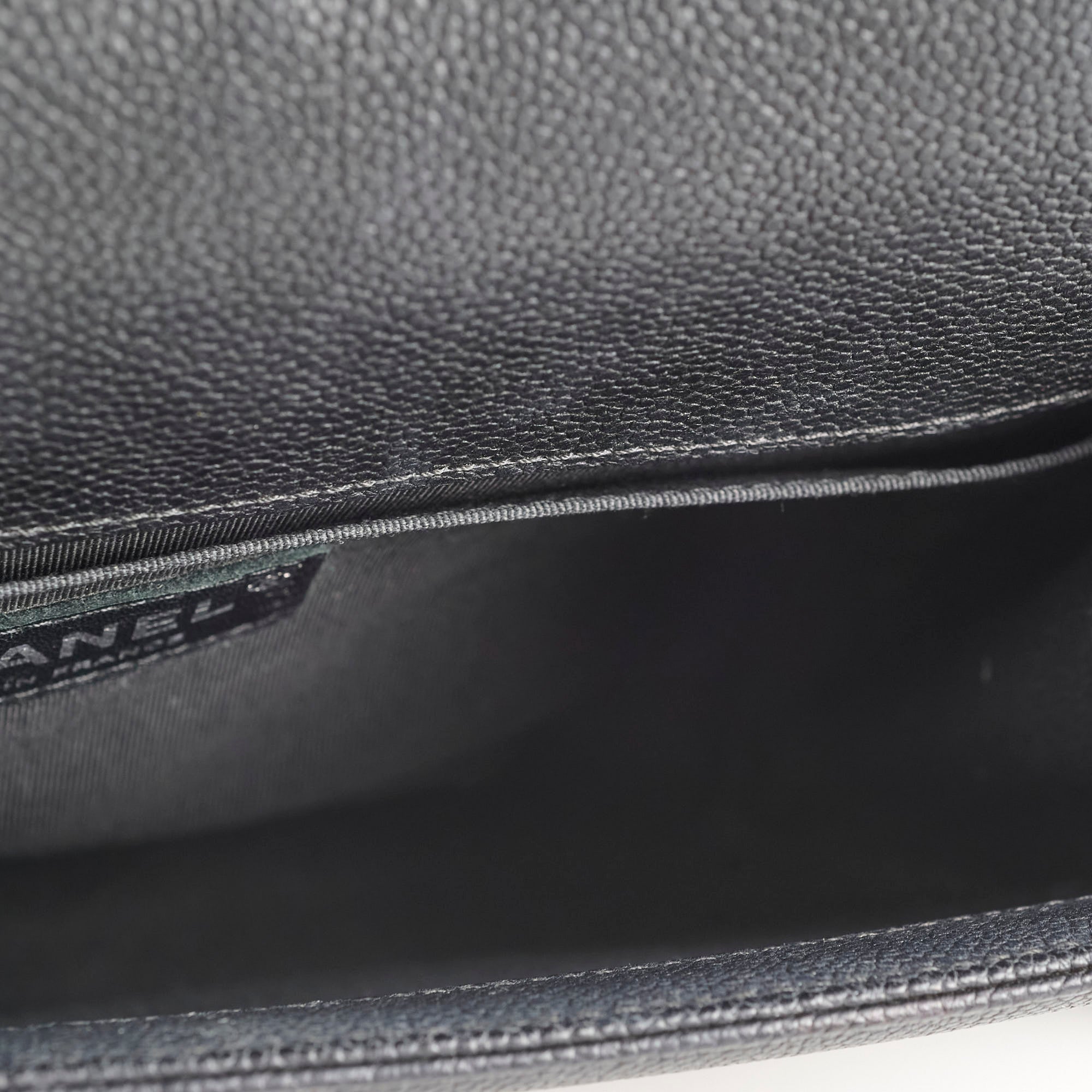 Chanel Caviar Leather Old Medium Boy Bag Black - Luxury Designer Handbag for Women | Perfect for Evening Events, Parties, and Special Occasions