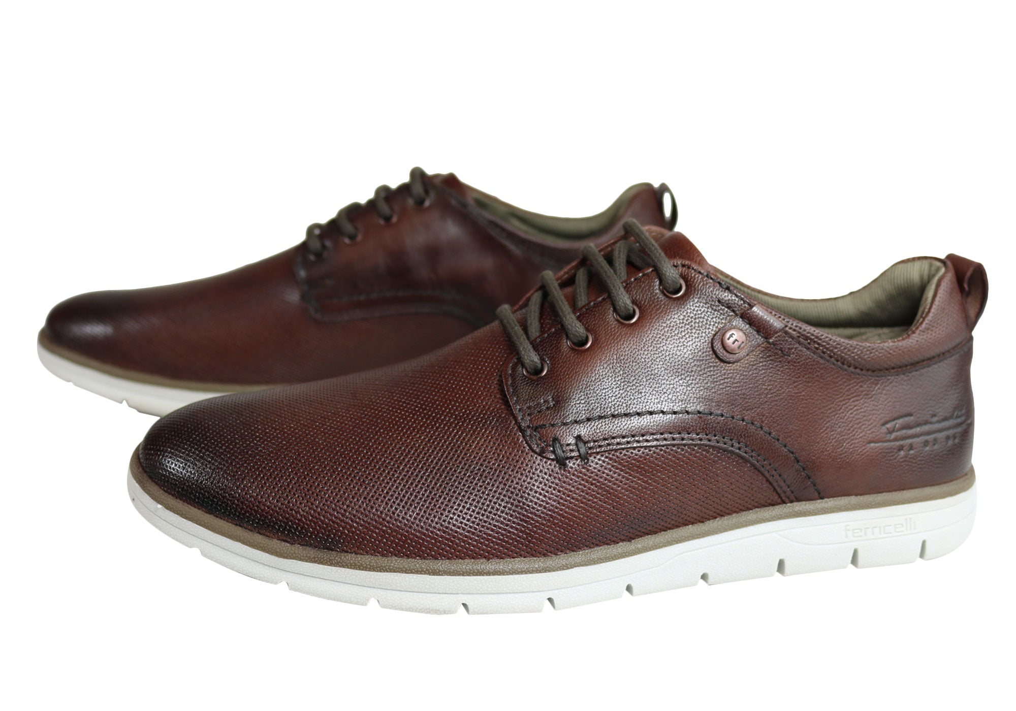 Ferricelli Stevie Men's Genuine Leather Dress Casual Shoes - Handcrafted in Brazil - Perfect for Office, Weddings & Formal Events
