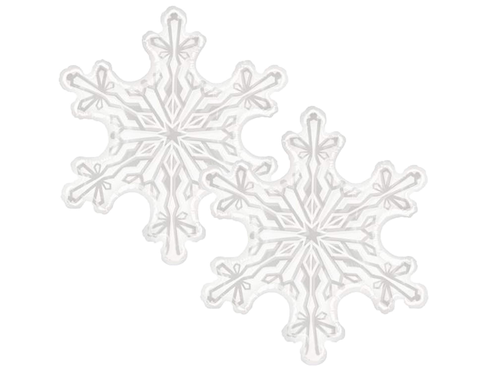 Set of 2 Clear Snowflake 38