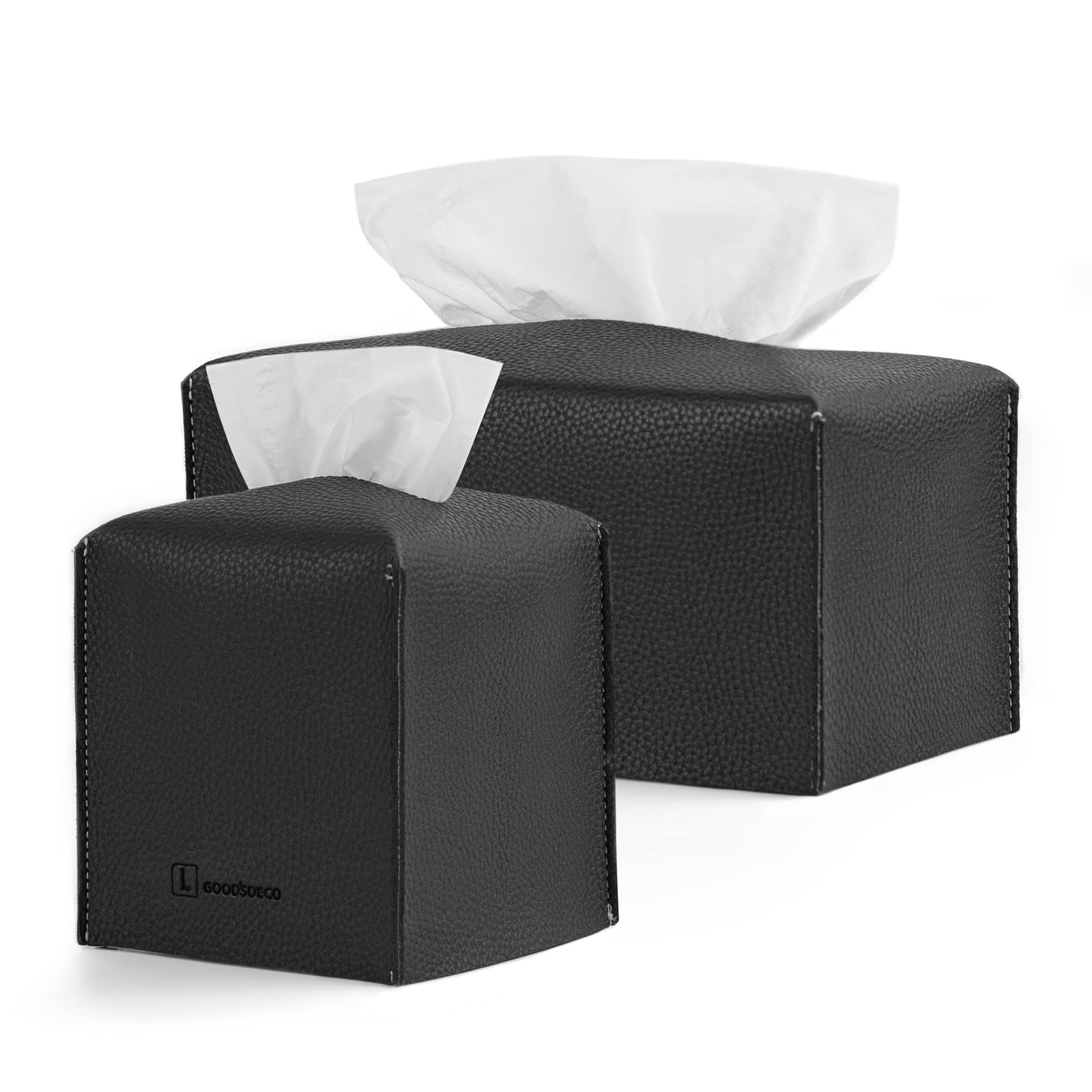Premium PU Leather Tissue Box Cover Holder - Modern Decorative Storage for Facial Tissues | Stylish Home, Office & Bathroom Vanity Organizer | Perfect for Living Room, Bedside & Guest Bath Decor