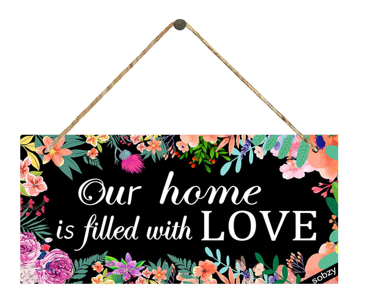 Rustic Wood Signs for Home Decor - Farmhouse Style Kitchen & Bathroom Wall Art - Romantic Gifts for Couples | Perfect for Wedding Anniversaries, Housewarming & Cozy Home Decoration