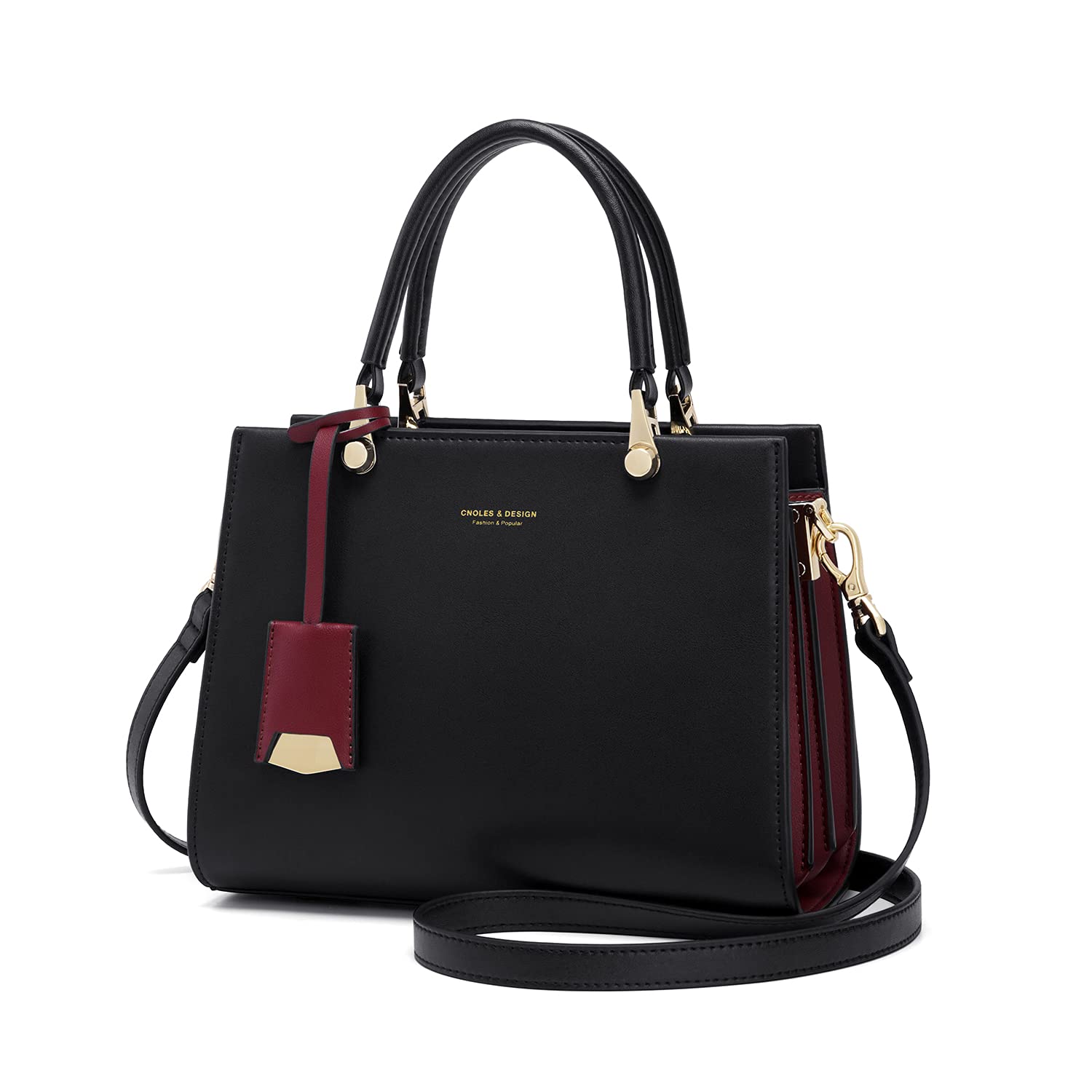 Premium Genuine Cowhide Leather Tote Bag for Women - Medium Size Shoulder Purse with Top Handle - Stylish Work Bag, Travel & Everyday Carry Satchel