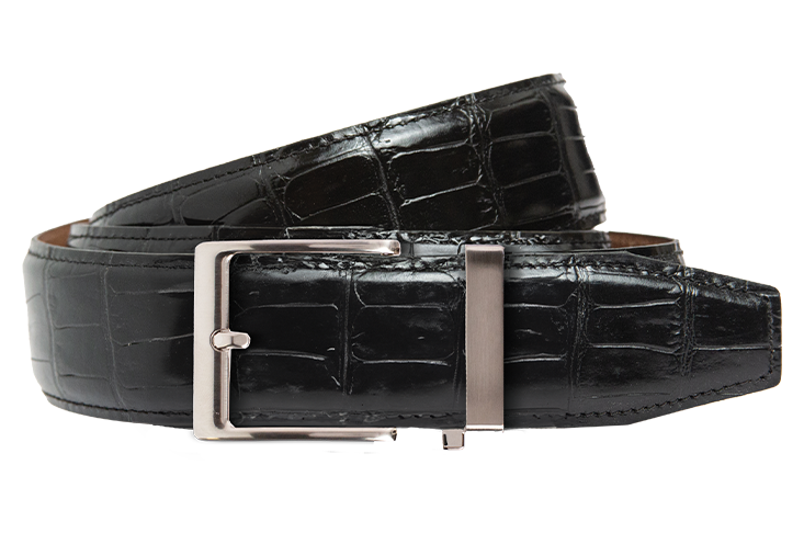 Nexbelt Crocodile Embossed Genuine Leather Belt 1.5
