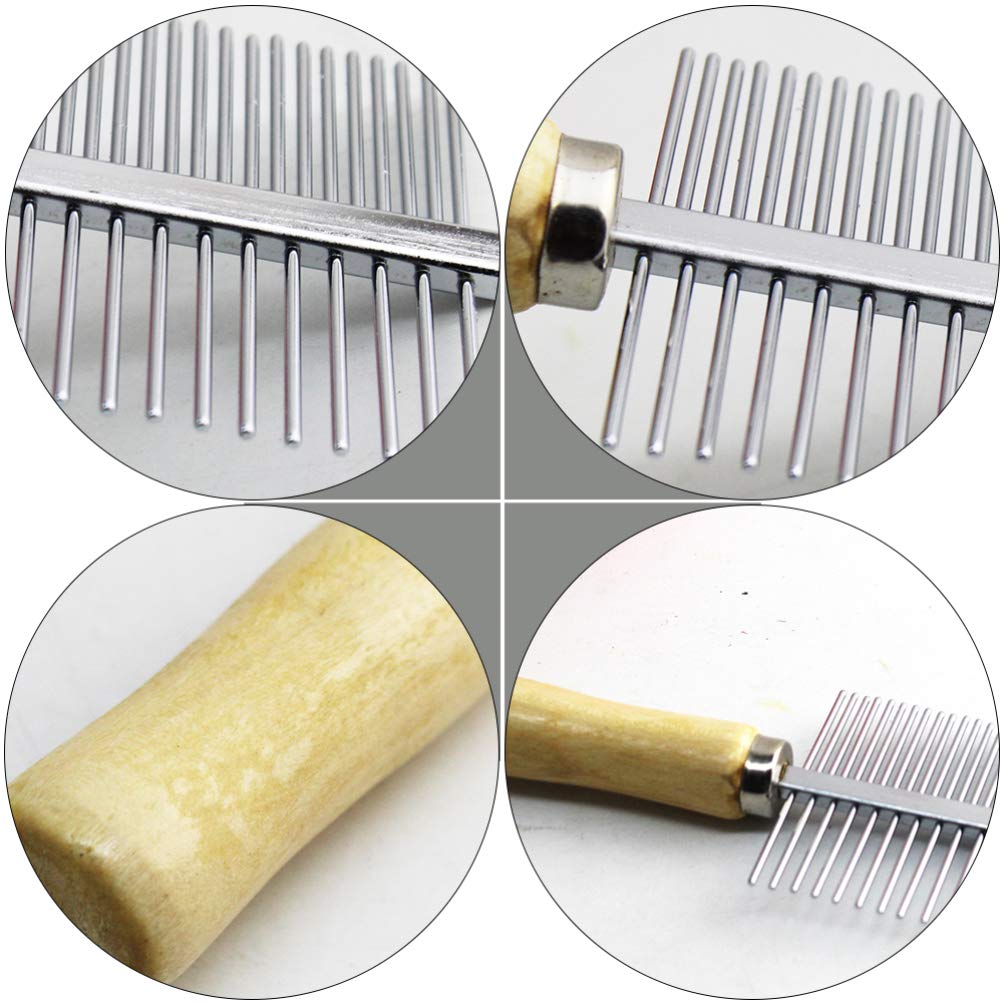 2-Pack Pet Grooming Brush for Dogs & Cats - Stain Removal Comb with Fine Teeth - Durable Dog & Cat Comb for Detangling & Cleaning - Perfect for Daily Pet Care & Grooming Supplies