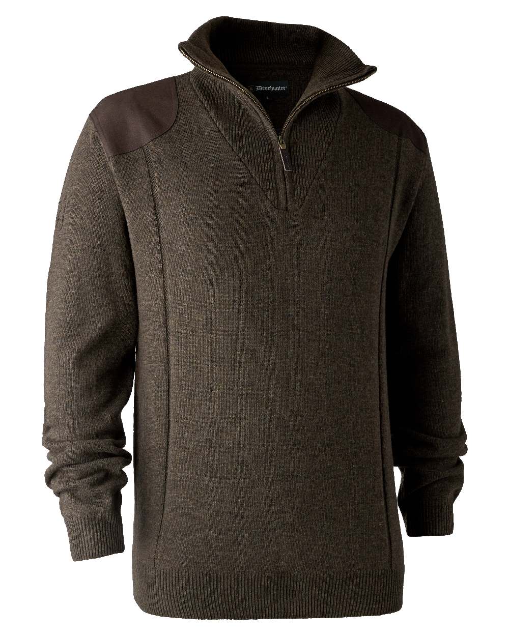 Deerhunter Sheffield Zip Neck Sweater for Men - Warm Winter Pullover with Half-Zip Design - Cozy Casual Knitwear for Outdoor Activities and Office Wear