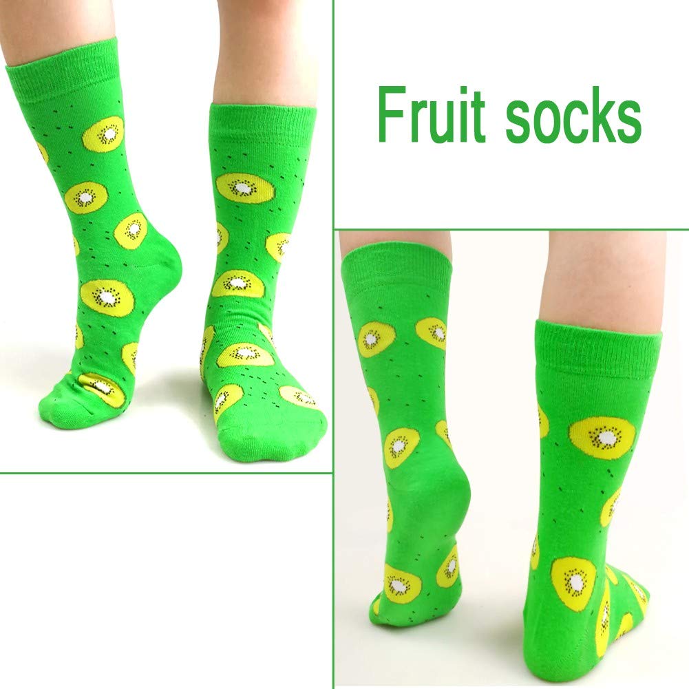 Vibrant Colorful Funky Patterned Crew Socks - 6 Pack Soft Combed Cotton Stockings for Women & Men - Perfect for Casual Wear, Gifts, and Fashion Statements