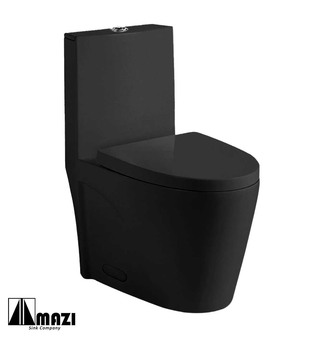 Ceramic Toilet CL12011 - Modern White Porcelain Toilet with Soft-Close Seat, Comfort Height & Water-Saving Design for Bathroom & Powder Room Renovation