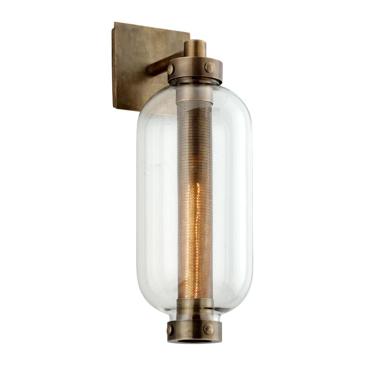 Atwater Outdoor Wall Sconce with Brass Finish - Waterproof Exterior Lighting for Porch, Patio & Garden Decor