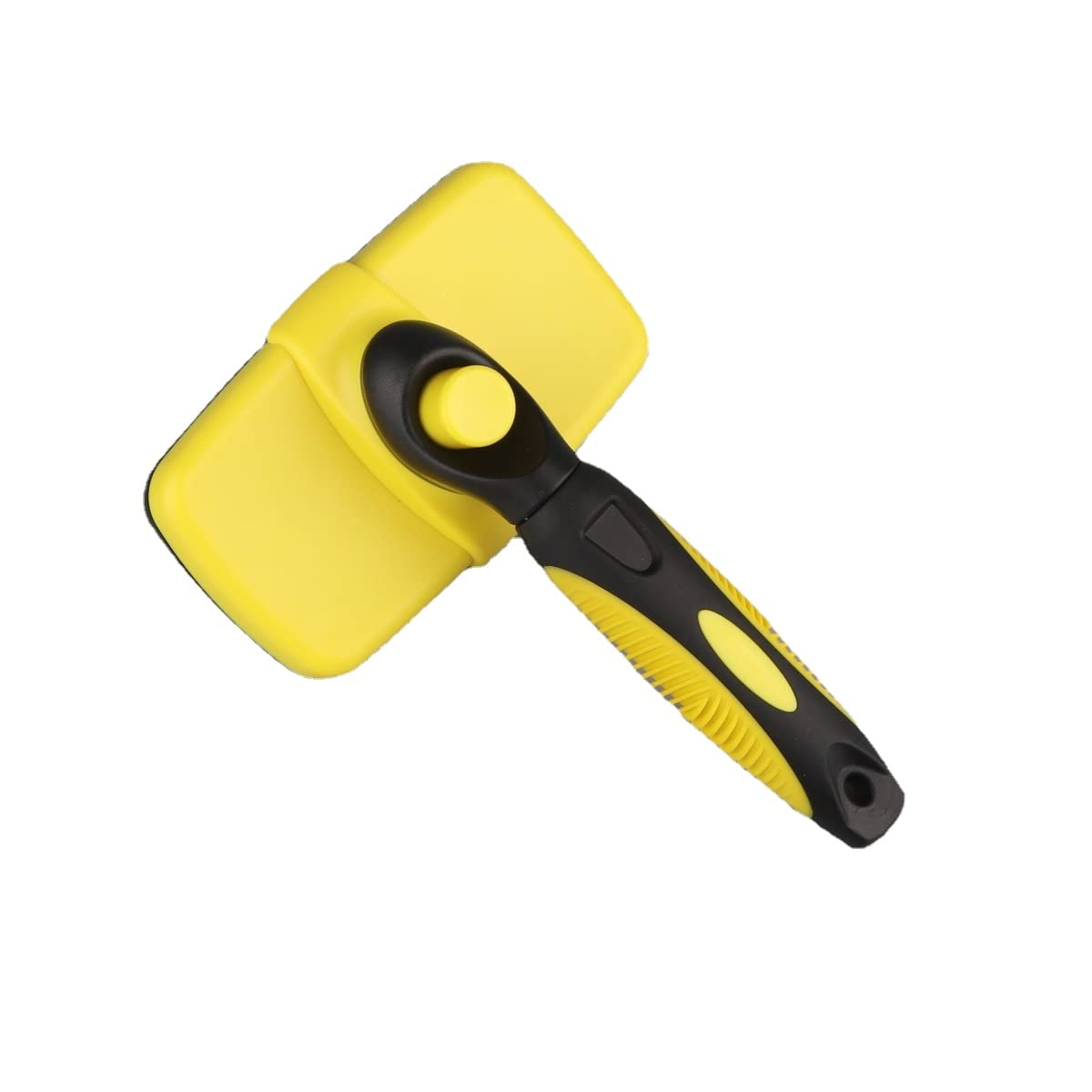 Premium Dog Deshedding Brush - Effective Hair & Fur Remover for Long & Short Haired Dogs & Cats | Gentle Grooming Tool for Shedding Control | Perfect for Home & Professional Pet Care (Yellow)