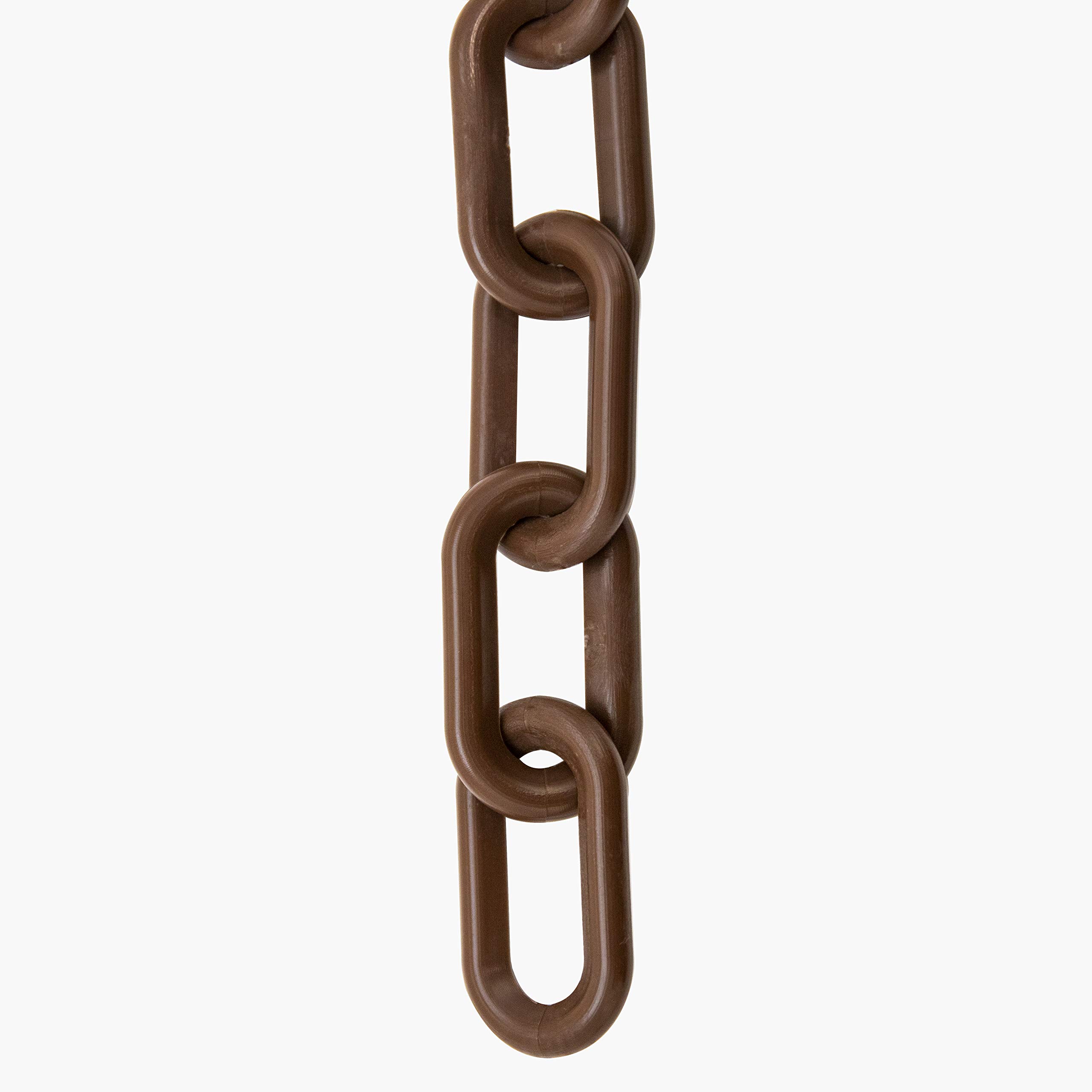 Mr. Chain Plastic Barrier Chain - Brown (50010-50) | Crowd Control, Event Safety, Queue Management for Retail Stores, Theaters & Public Spaces