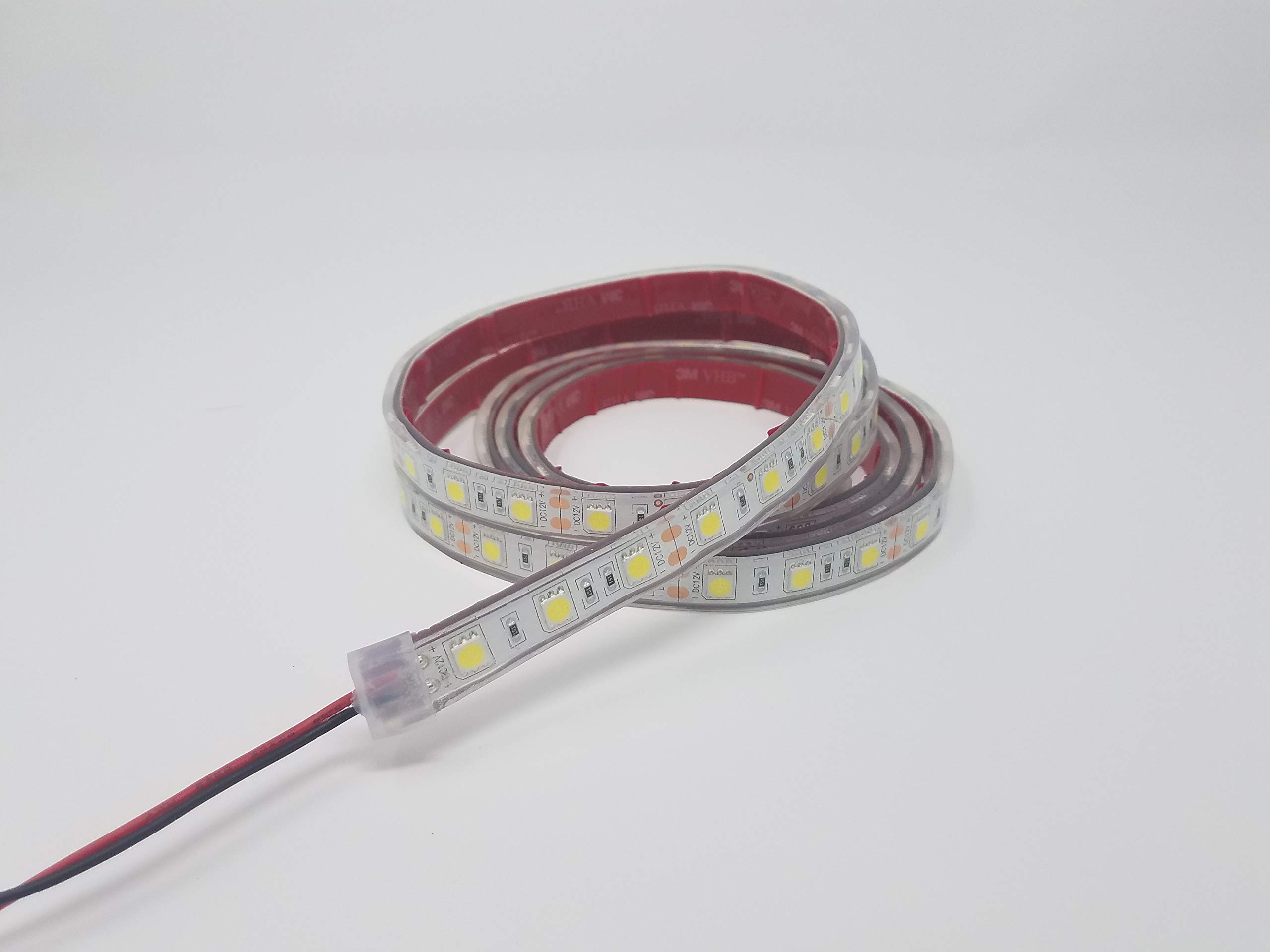 4FT Red Marine Submersible LED Light Strip - 12V Waterproof Boat Lighting for Under Gunnel, Deck & Cabin - IP68 Waterproof LED Tape Light for Boats, Yachts & Marine Applications