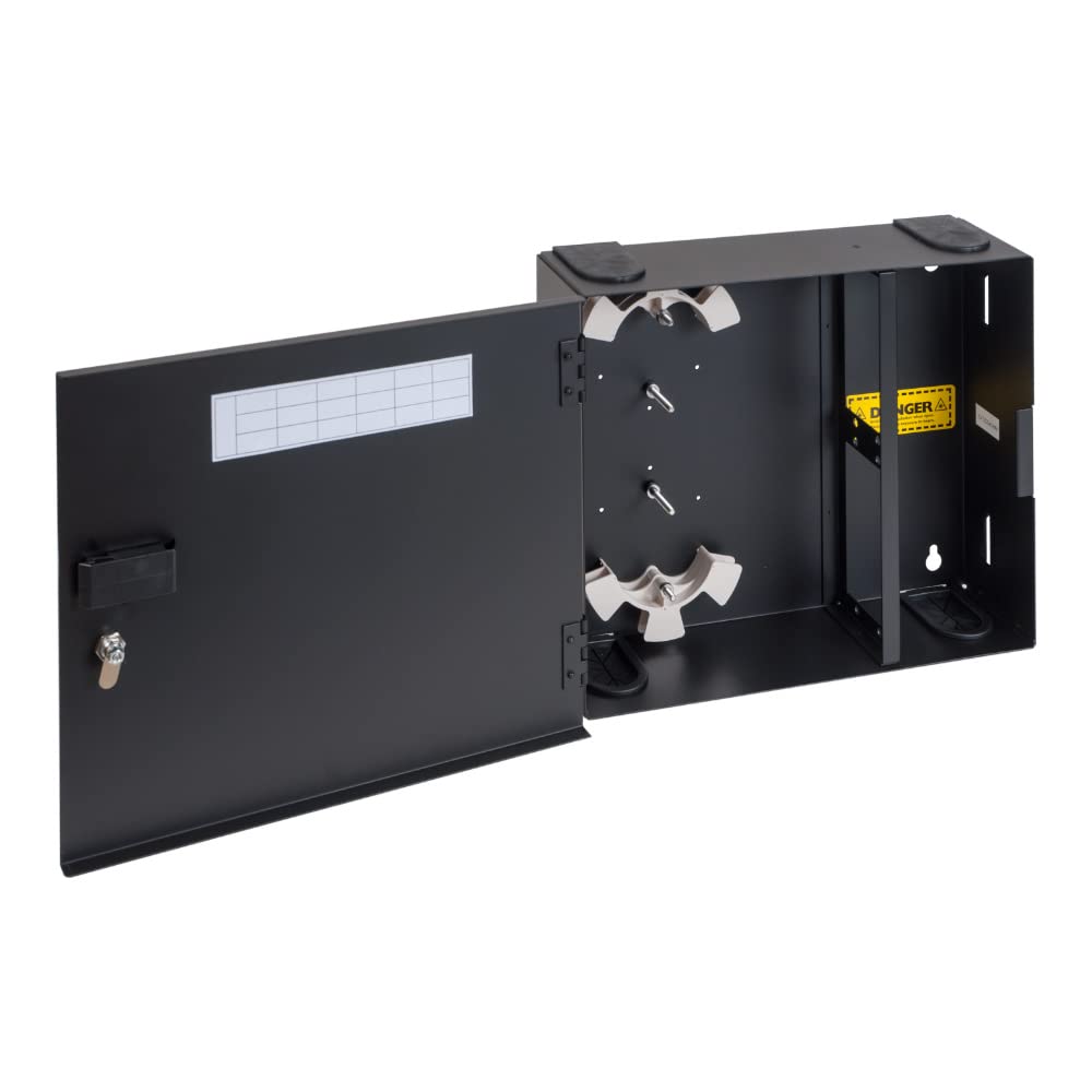 ICC 4-Slot LGX Compatible Fiber Optic Wall Mount Enclosure - Holds Up to 96 Fibers for Secure Cable Management | Ideal for Data Centers, Telecom Rooms & Network Installations