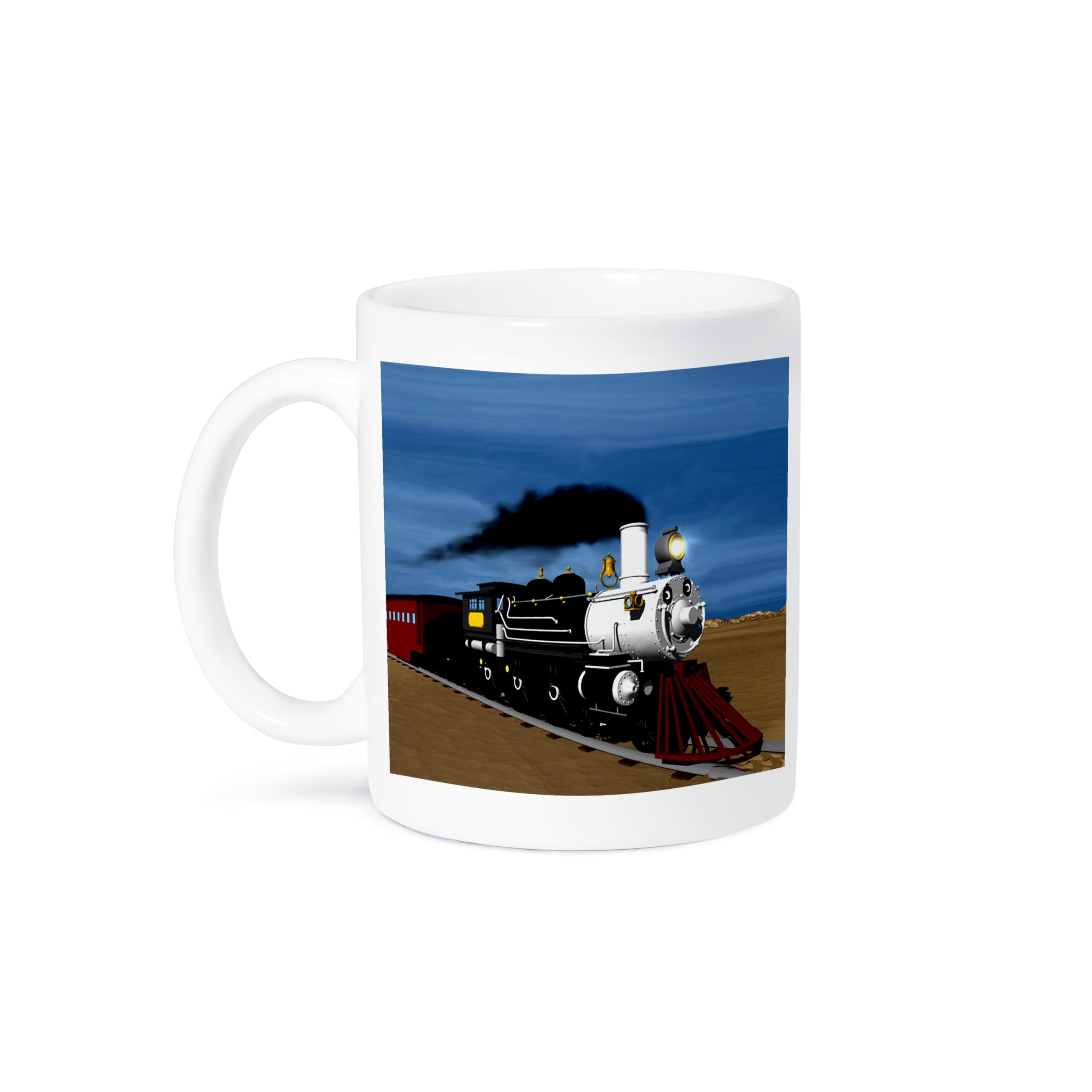3D Rose 15oz Happy Train Kids Coffee Mug - Funny Novelty Gift for Coffee Lovers - Perfect for Home, Office & Gifts
