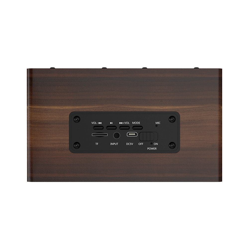 FM Radio Alarm Clock with Bluetooth Speaker - Heavy Bass HiFi Sound, Bluetooth/TF/AUX Input, Digital Bedside Clock for Bedroom, Kitchen, Office | Wake Up to Music, Listen to Radio, Enjoy Wireless Audio