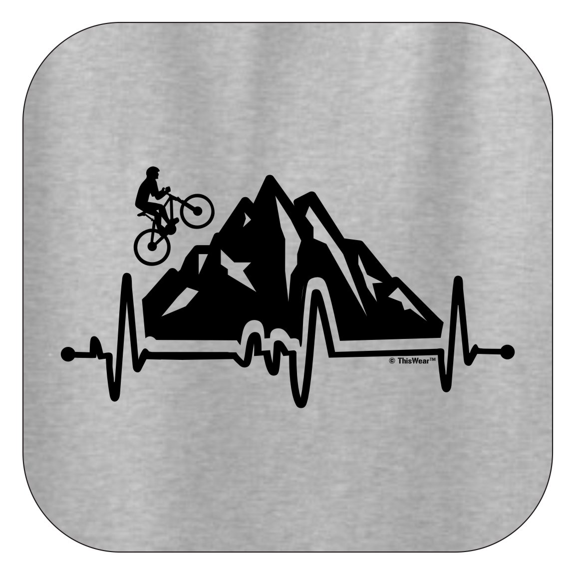 Cycling Gifts for Men & Women - Bike Heartbeat Mountain Biking Crewneck Sweatshirt - Perfect for Cyclists, Bikers & Outdoor Enthusiasts - Ideal for Cycling Events, Bike Rides & Casual Wear