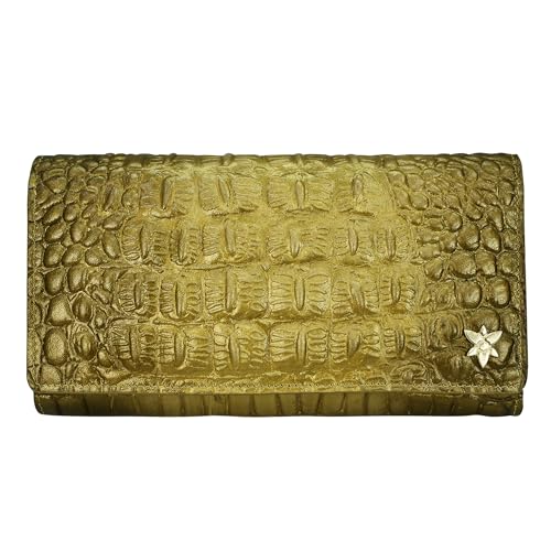 Croc Embossed Desert Gold