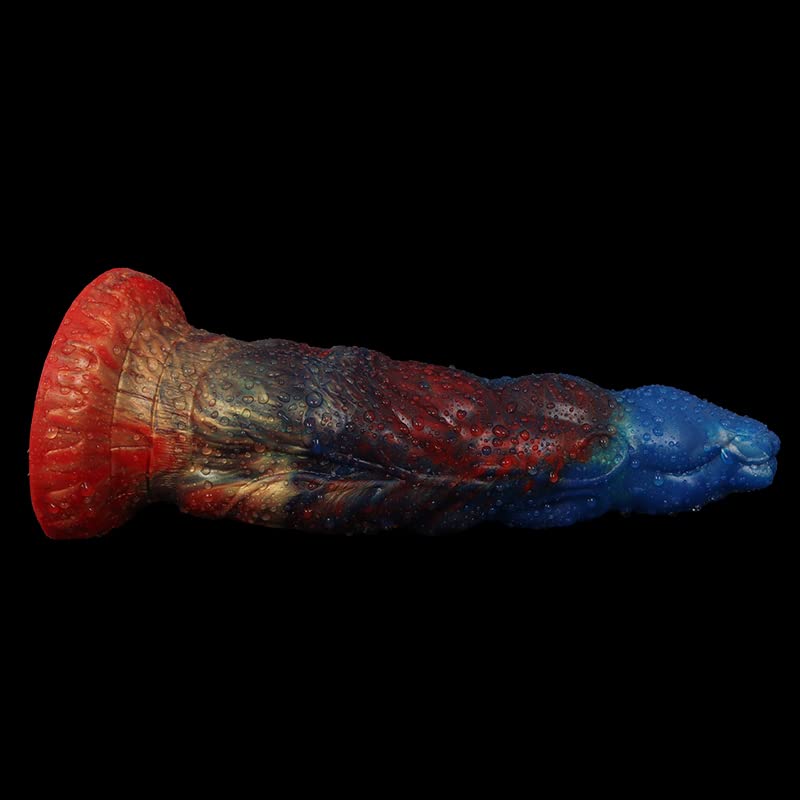 BeHorny Liquid Silicone Dildo - Realistic Alien/Fido Design with Strong Suction Cup | Adult Sex Toy for Couples & Solo Play | Perfect for BDSM, Roleplay & Bedroom Fun