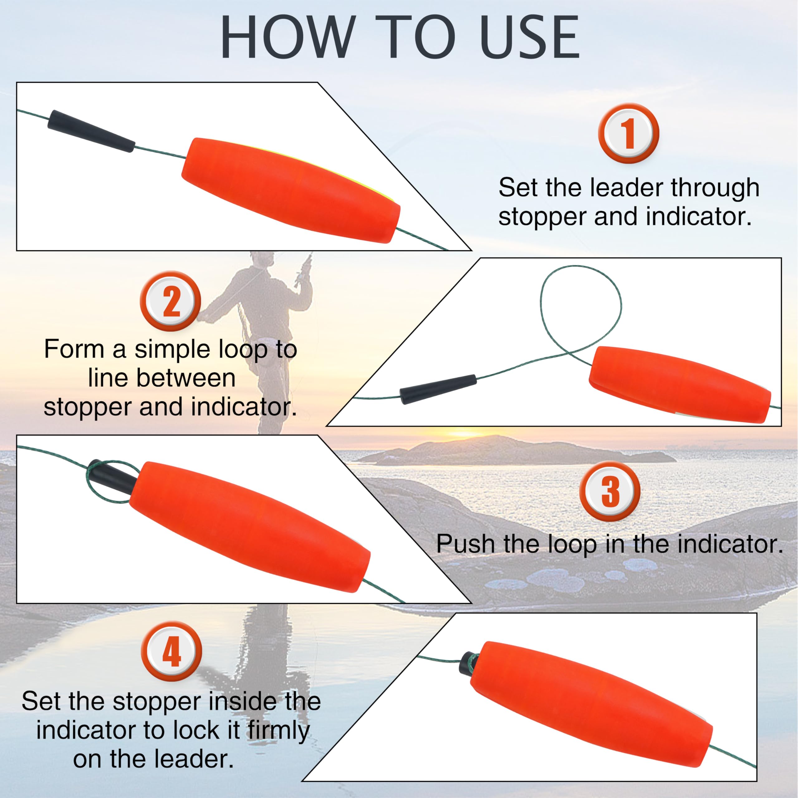 AGOOL Peg Floats Fishing Bobbers - Foam Cigar Slip Bobbers for Catfish, Santee Rig - Freshwater & Saltwater Fishing Floats with Pipe Plug - Perfect for Bass, Trout, and Panfish Angling