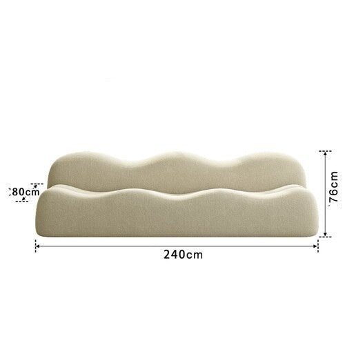 Wave Sofa - Modern Exclusive Design, Ultra Comfortable Cushioned Living Room Furniture for Relaxing & Entertaining Guests
