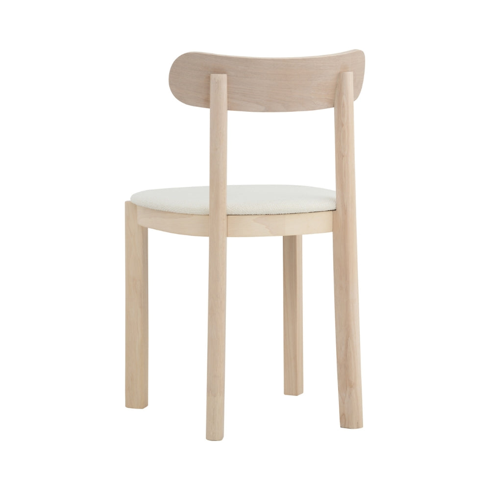 LOWEN Modern Dining Chair - Cream White Upholstered Seat - Perfect for Kitchen, Dining Room & Office - Comfortable & Stylish Home Furniture