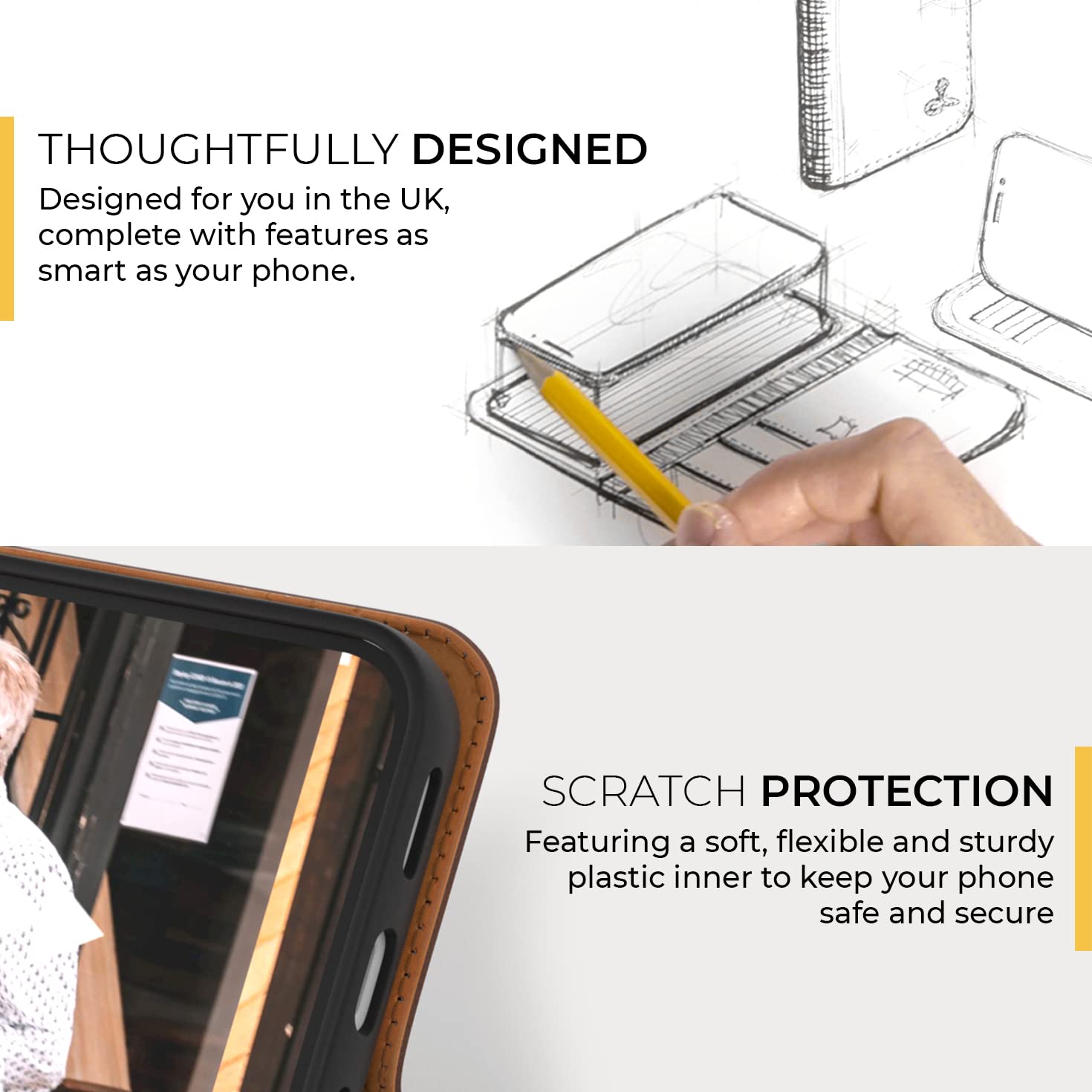 Premium Genuine Leather iPhone 13 Pro Max Wallet Case with Card Holder & Stand - Flip Folio Cover for iPhone 13 Pro Max (Brown) | Perfect for Business Travel, Daily Commute & Hands-Free Viewing