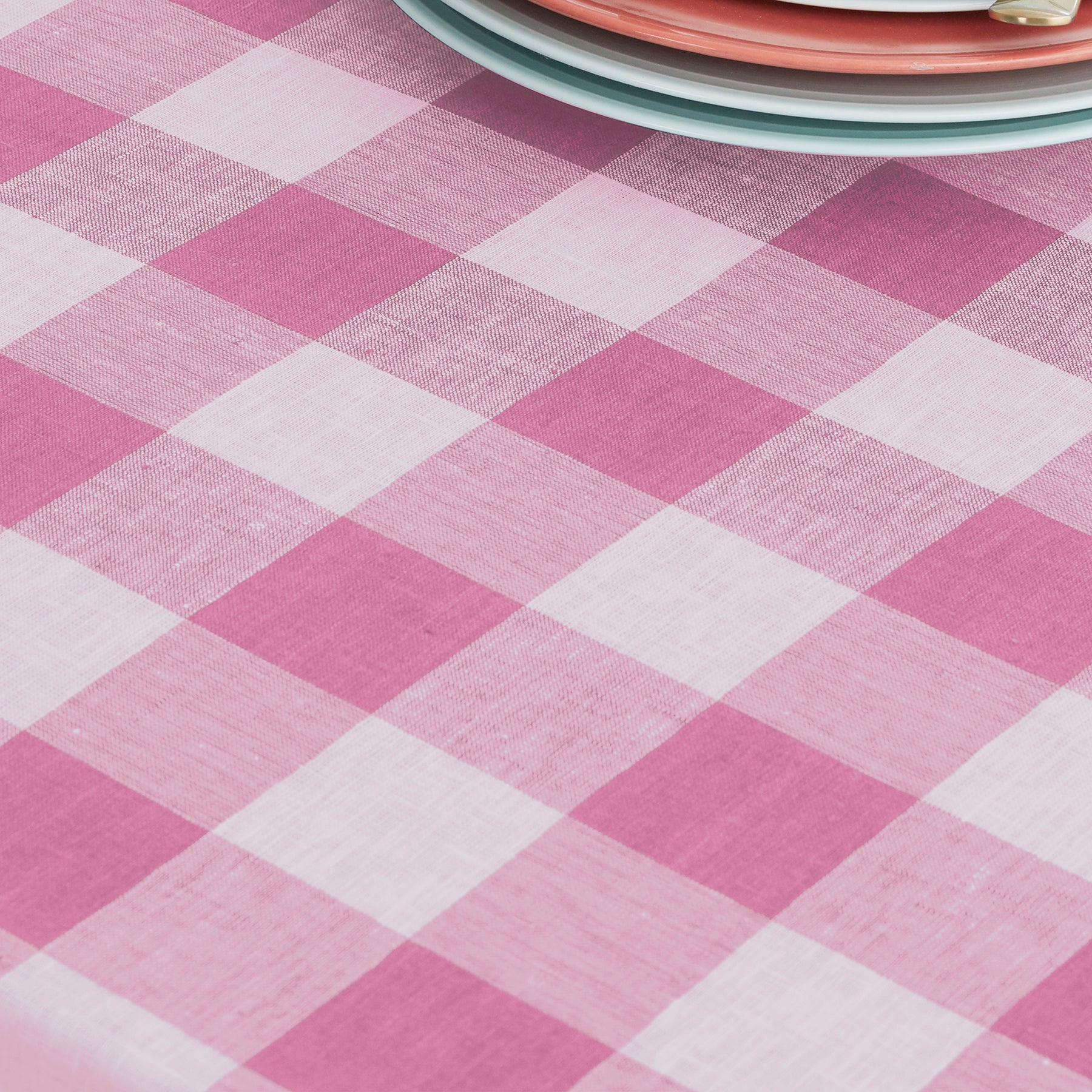 Buffalo Check Tablecloth - Red and Black Plaid Cotton Table Cover for Kitchen, Dining Room, and Picnic - Perfect for Holiday Decor and Outdoor Gatherings