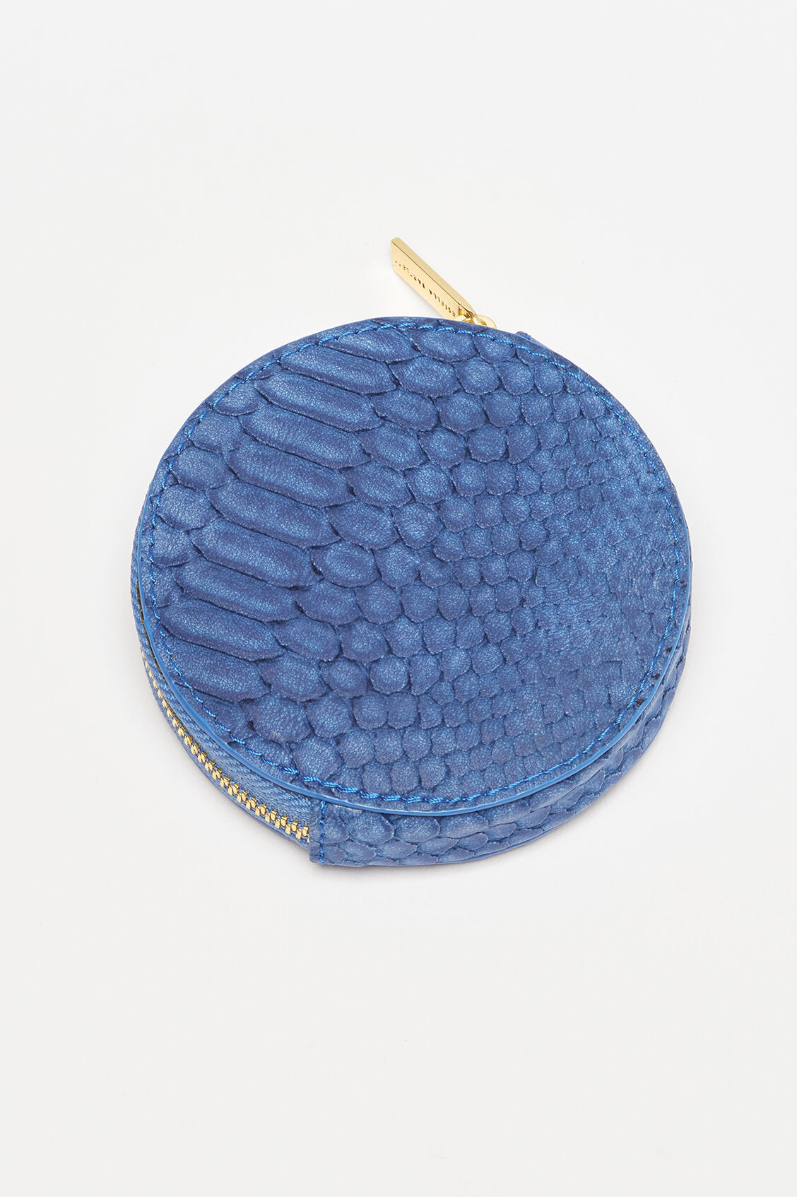 Stylish Navy Snake Print Coin Purse - Fashionable Circle Wallet for Women - Perfect for Parties, Travel & Everyday Use