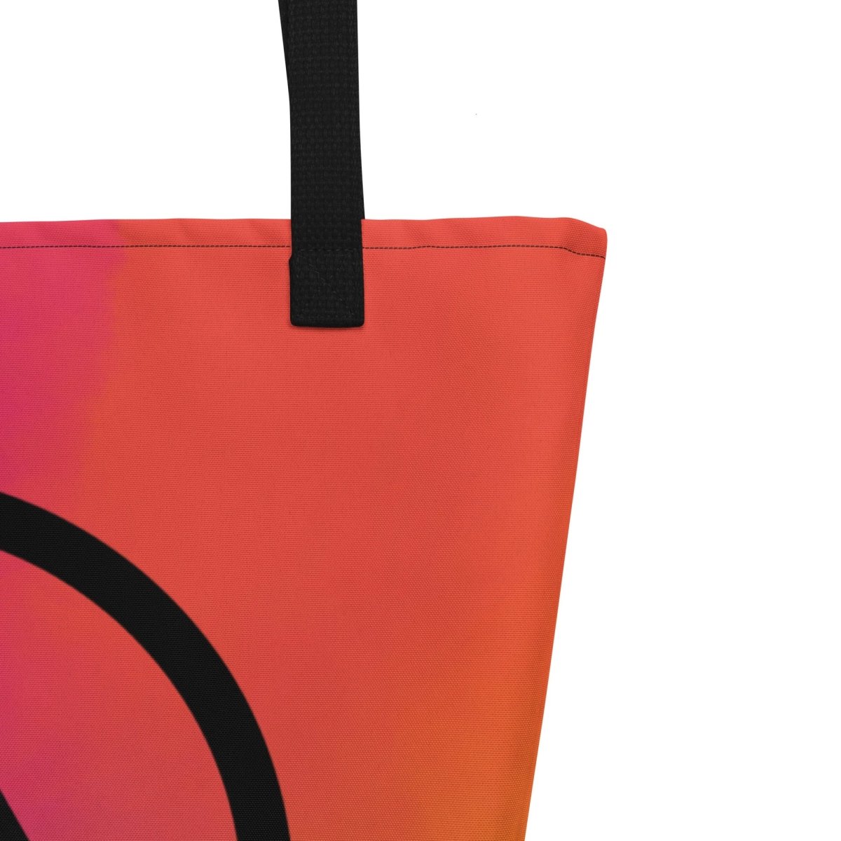 Rainbow Resilience Sobriety Symbol Large Tote Bag - Motivational Recovery Gift for AA Meetings & Daily Life