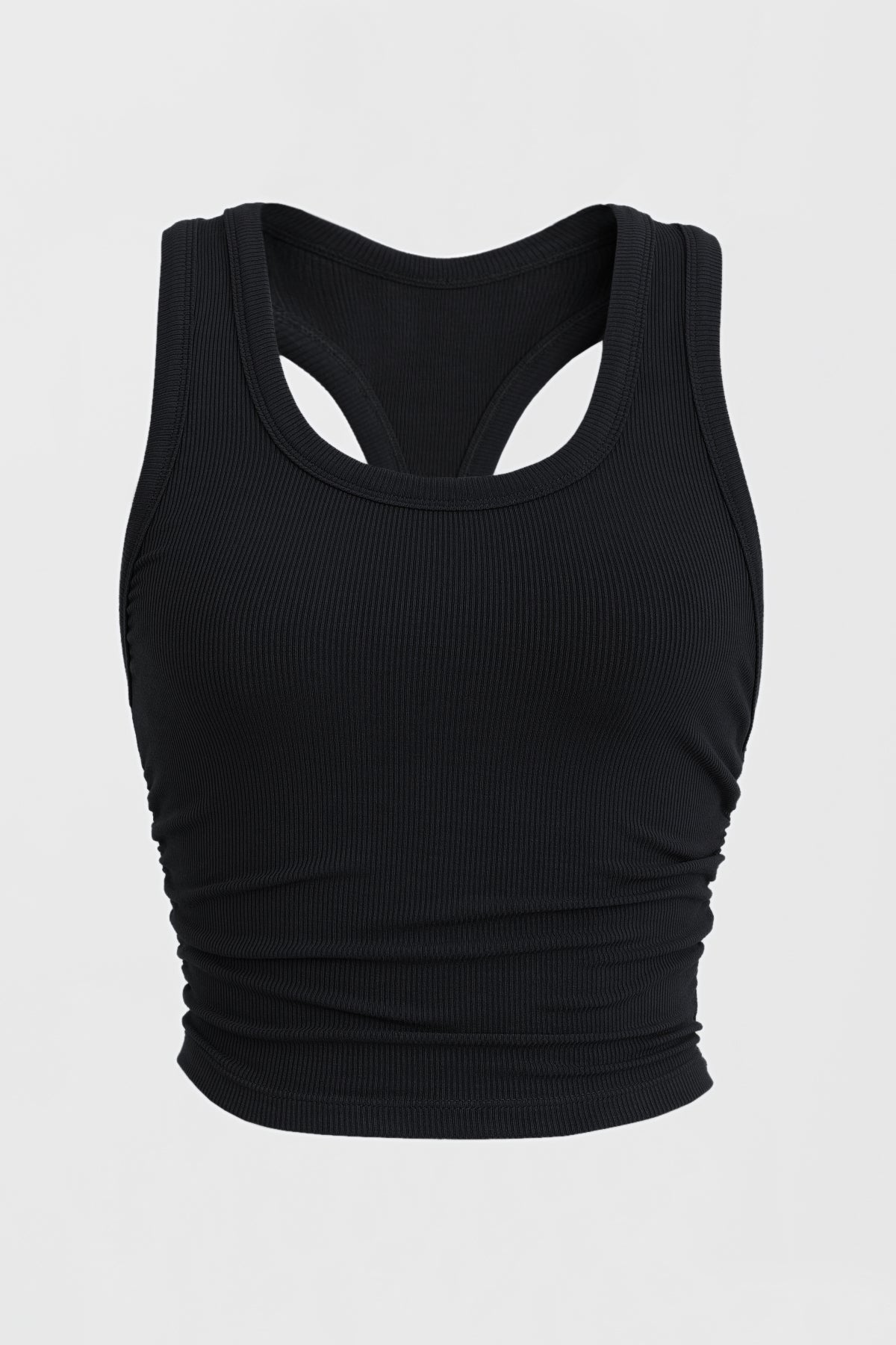 Women's Racerback Tank Top - Breathable Workout Shirt for Yoga, Running & Gym - Jet Black