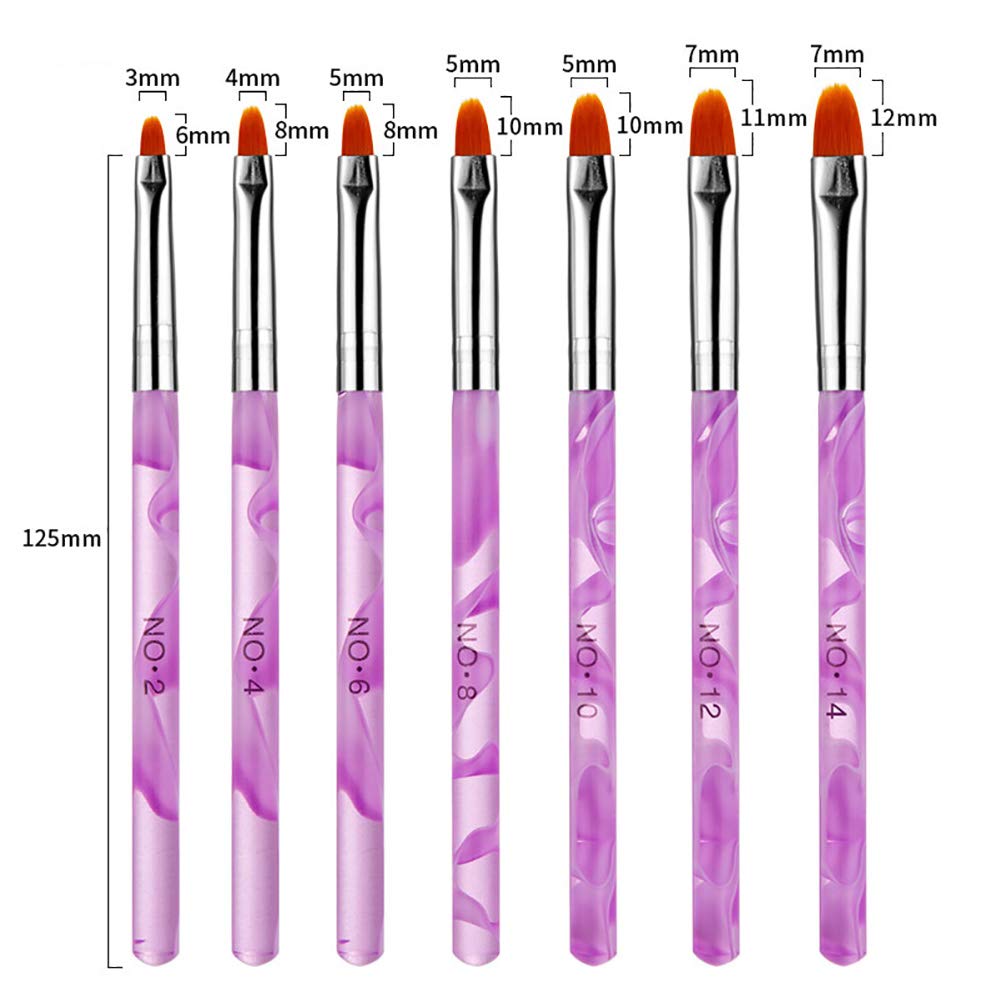 DANNEASY 13Pcs Professional Acrylic Nail Brush Set - UV Gel Builder Brush, Nail Design & Painting Kit for DIY Nail Art - Perfect for Salon, Home Manicure & Nail Extension