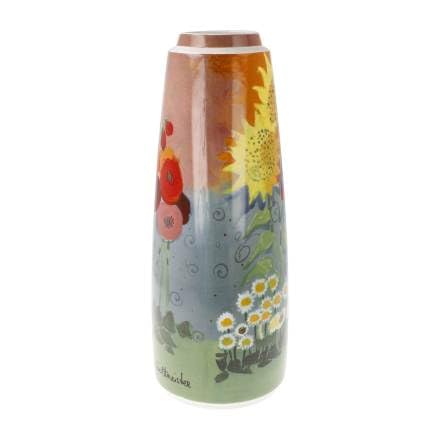 Rosina Wachtmeister Summer in Garden Vase - 26.5cm Hand-Painted Ceramic Flower Vase for Home Decor, Wedding Centerpiece & Gift Idea