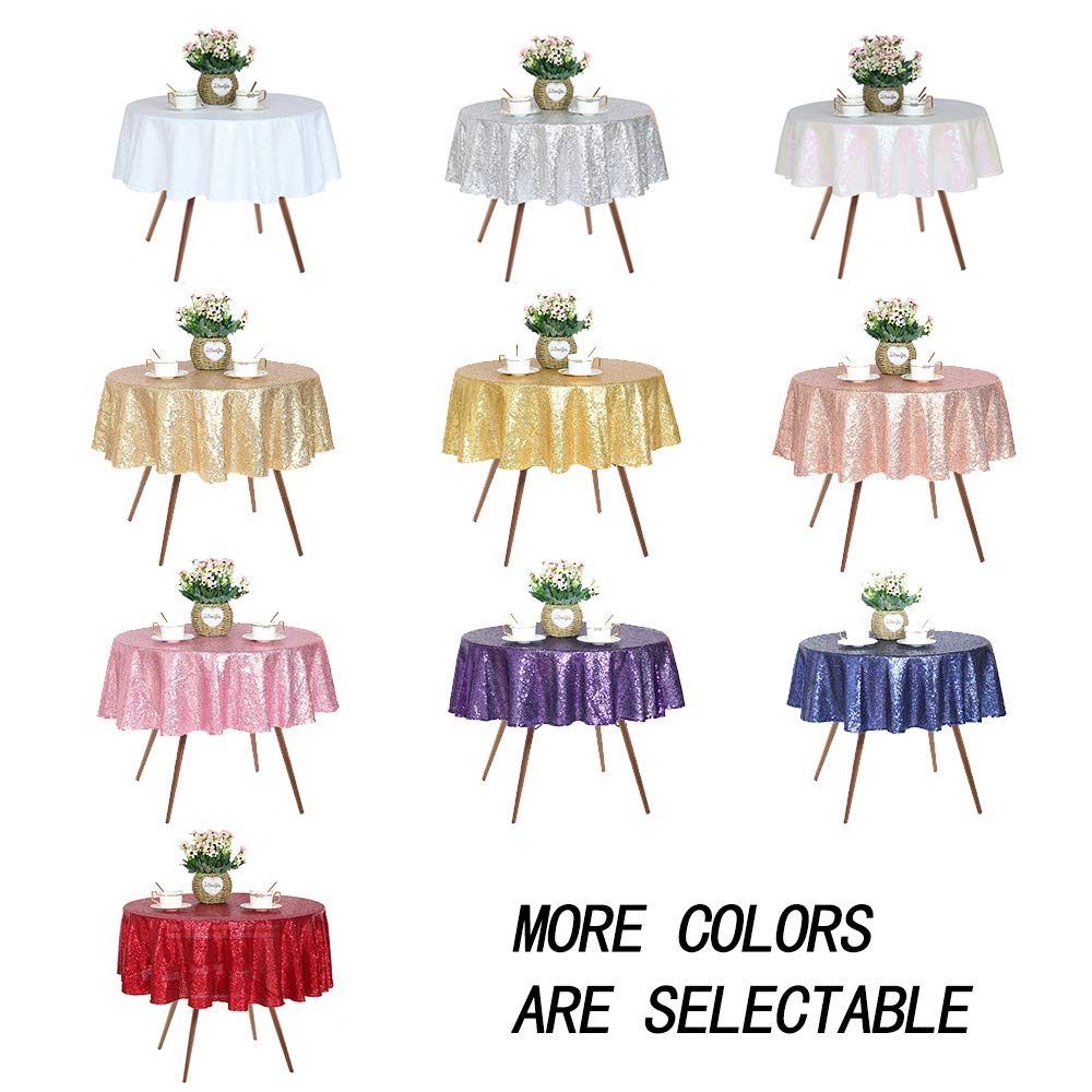JYFLZQ Rose Gold Sequin Tablecloth - 50