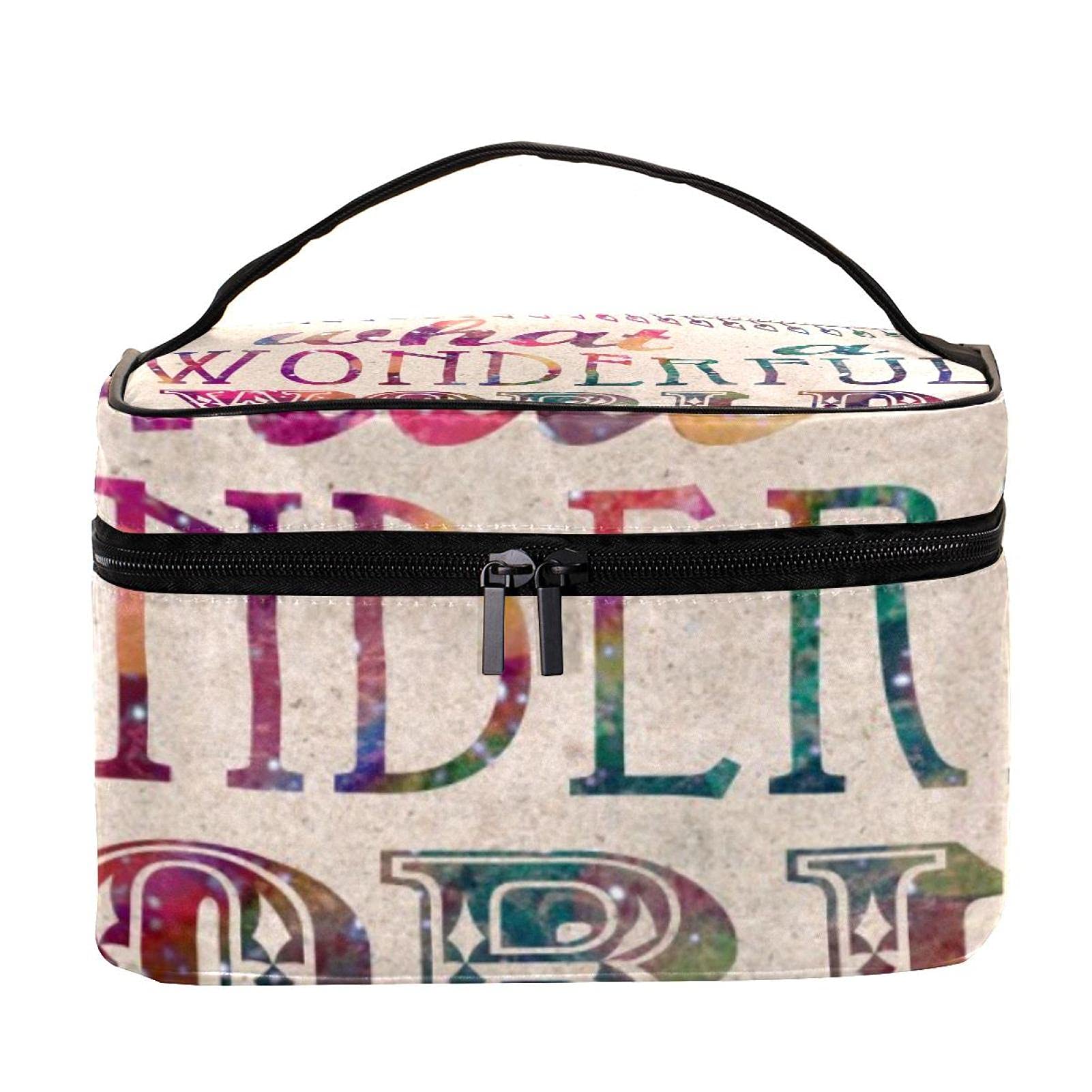 Bohemian Tribal Art Pattern Large Travel Makeup Bag - Waterproof Cosmetic Organizer with Zipper for Women & Girls | Perfect for Vacation, Gym, Beach & Daily Use