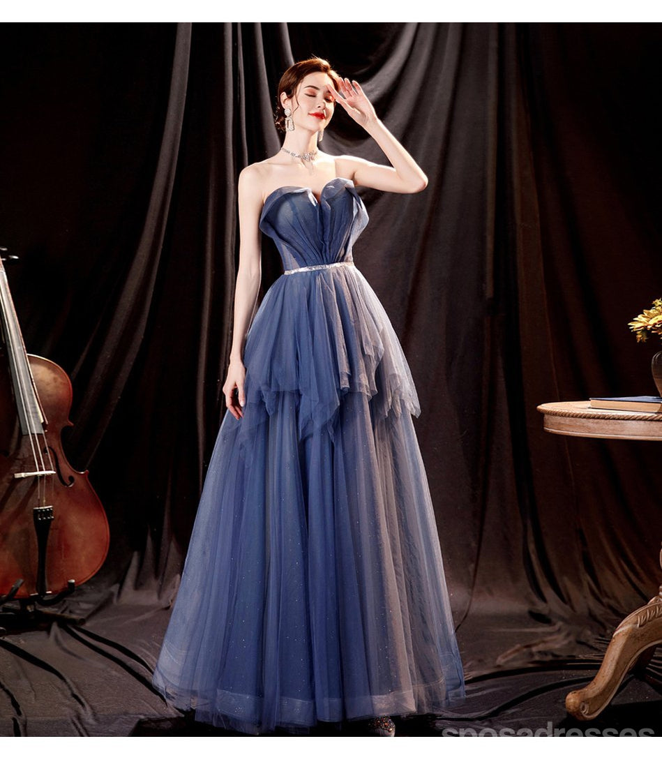 Elegant Blue A-Line Sweetheart Sleeveless Prom Dress for Women | Affordable Party & Homecoming Dance Gown | Perfect for Formal Events, Weddings & Special Occasions