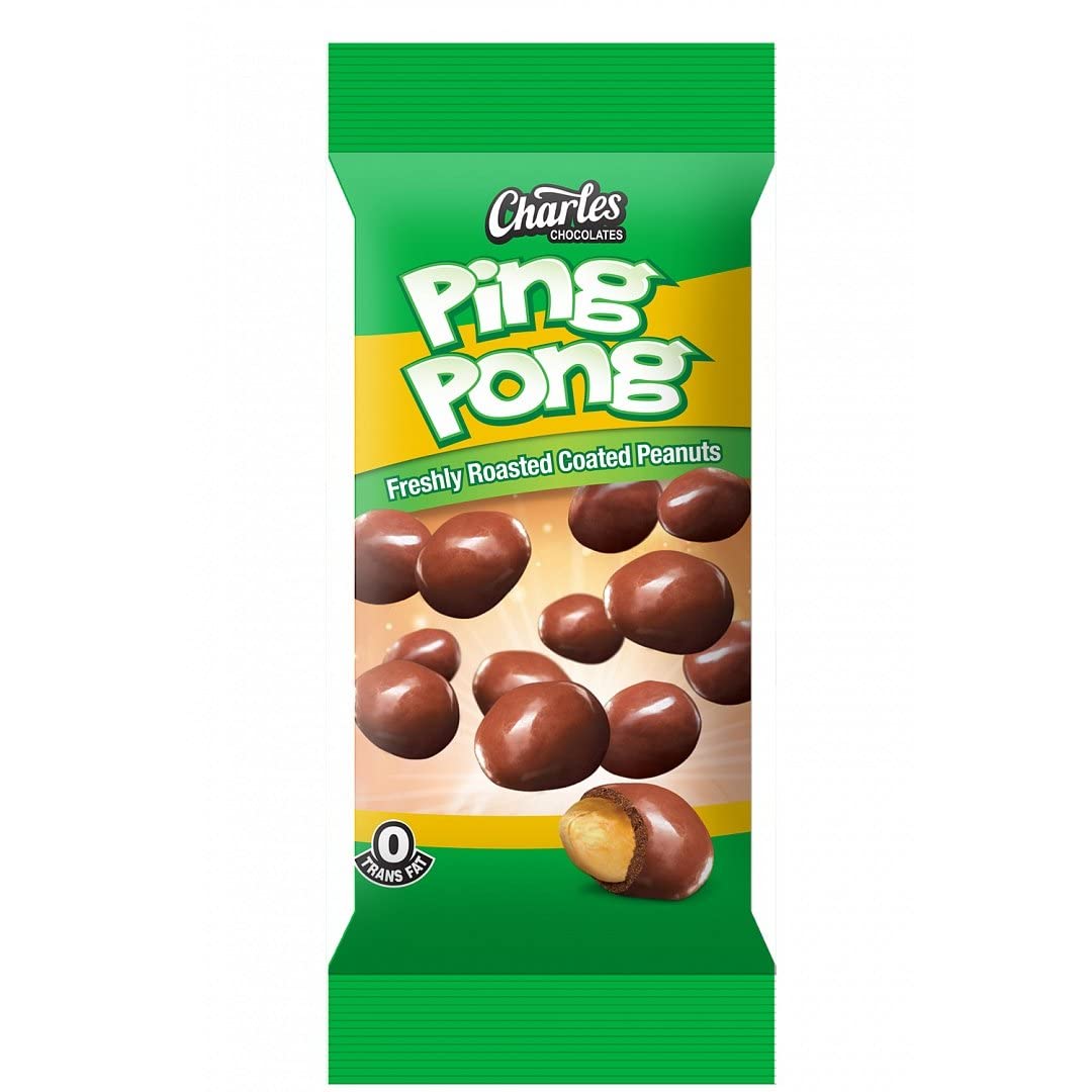 Charles Chocolates Bite Size Chocolate Covered Peanuts - 6 Pack (50g/1.76oz Each) | Premium Jamaican Chocolate Candy | Perfect for Parties, Gifts & Snacking