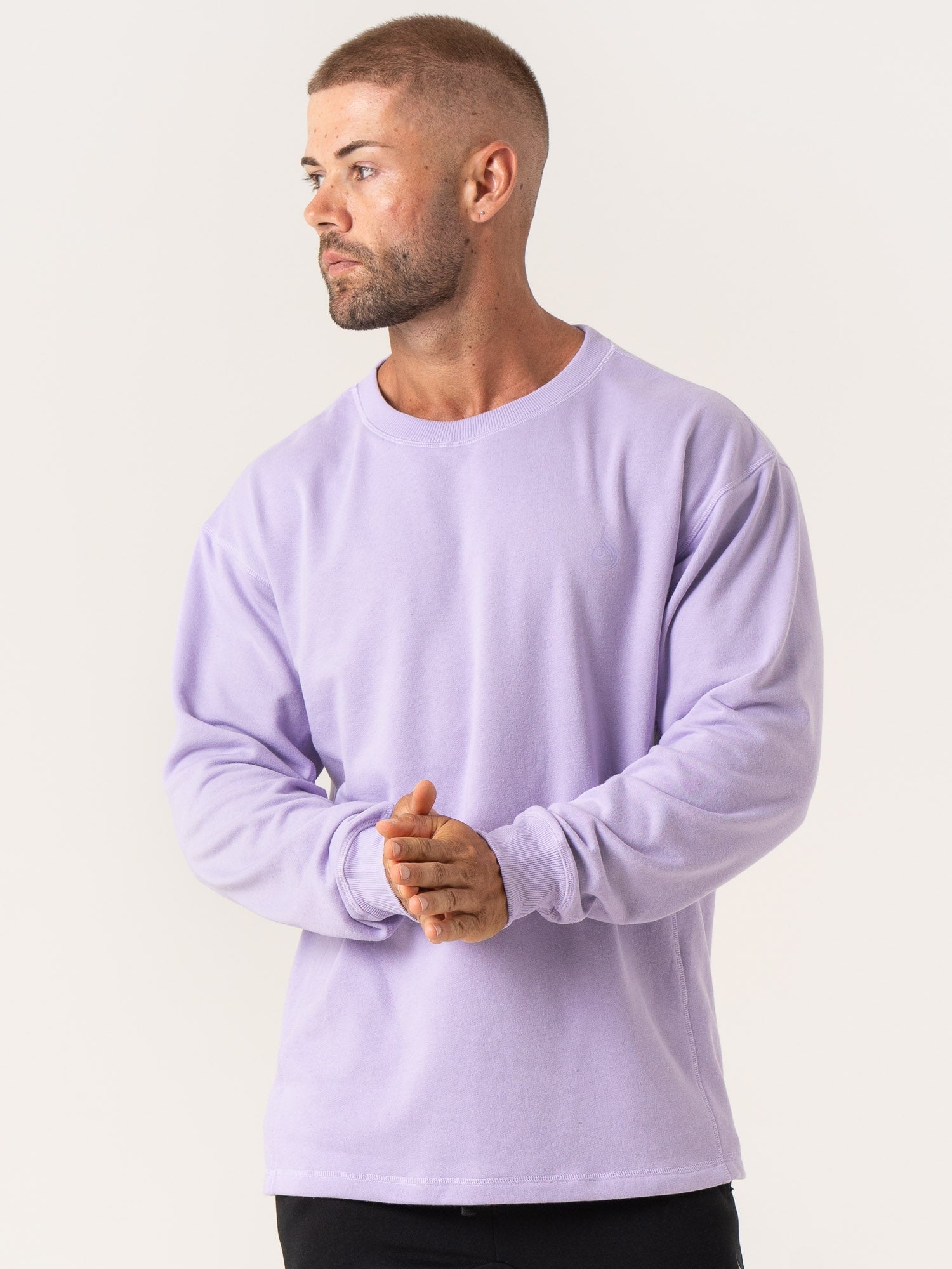 Force Crew Neck T-Shirt for Men - Soft Comfortable Cotton Purple Tee - Casual Wear, Gym, Workout & Everyday Outfit