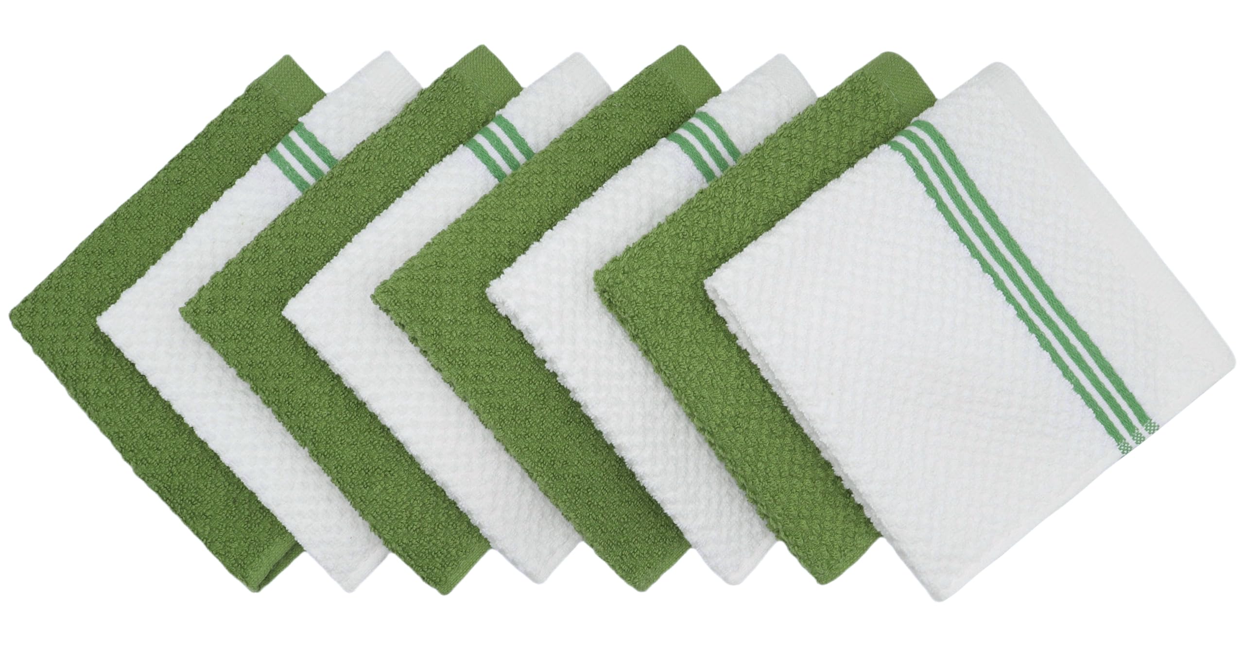 Premium Cotton Dish Cloths Set of 8 - 12
