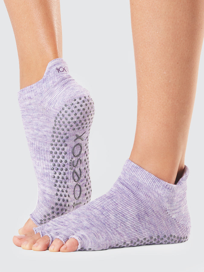 ToeSox Low Rise Half Toe Grip Socks for Women - Non-Slip Yoga Socks with Toe Separation - Perfect for Yoga, Pilates, Barre & Home Workouts