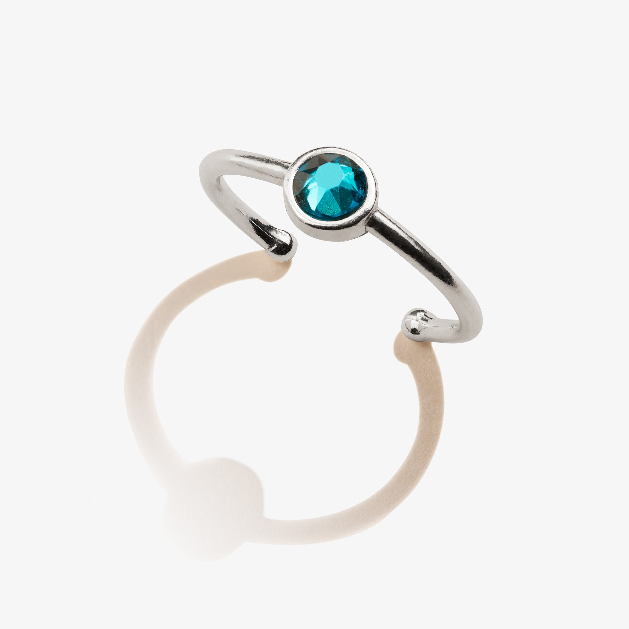 Blue Zircon December Birthstone Ring for Women - Elegant Sterling Silver Jewelry Gift for Anniversary, Christmas & Special Occasions