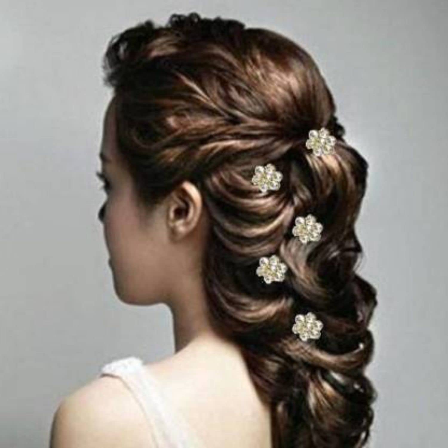 Shidara 12-Piece Gold Diamond Hair Pin Set - Elegant Bridal Hair Accessories for Weddings, Parties & Special Occasions