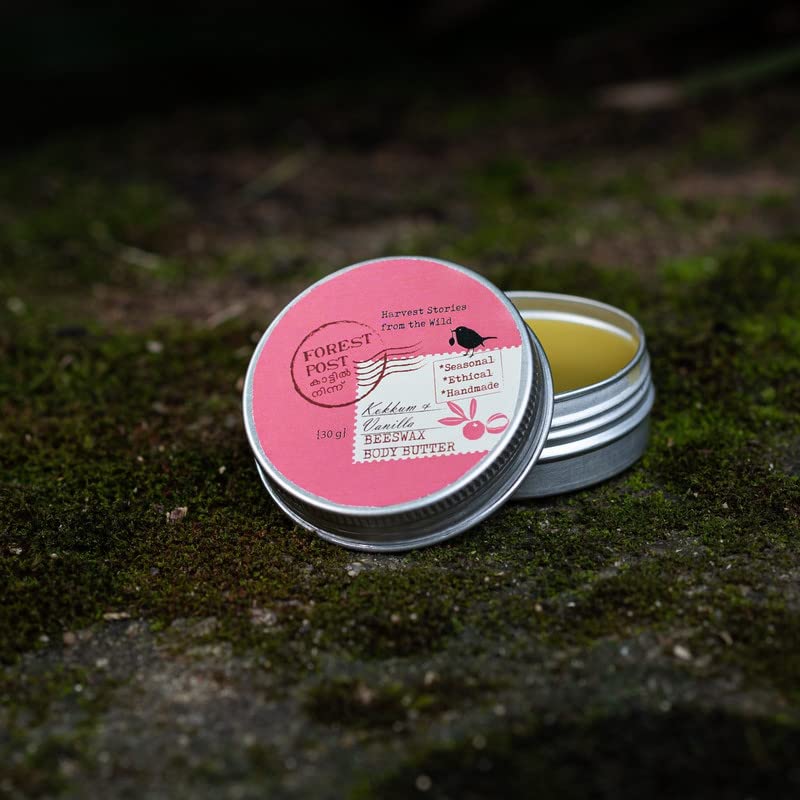 Organic Vanilla Kokkum Beeswax Body Butter - Ultra Moisturizing & Nourishing for Dry Skin - Perfect for Winter Care & Daily Hydration
