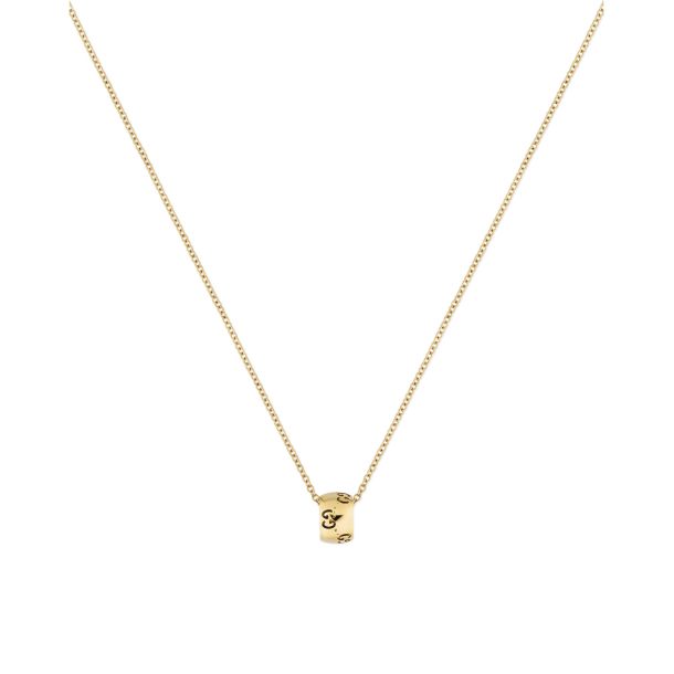 18K Gold Icon Necklace for Women - Elegant Religious Pendant with 18