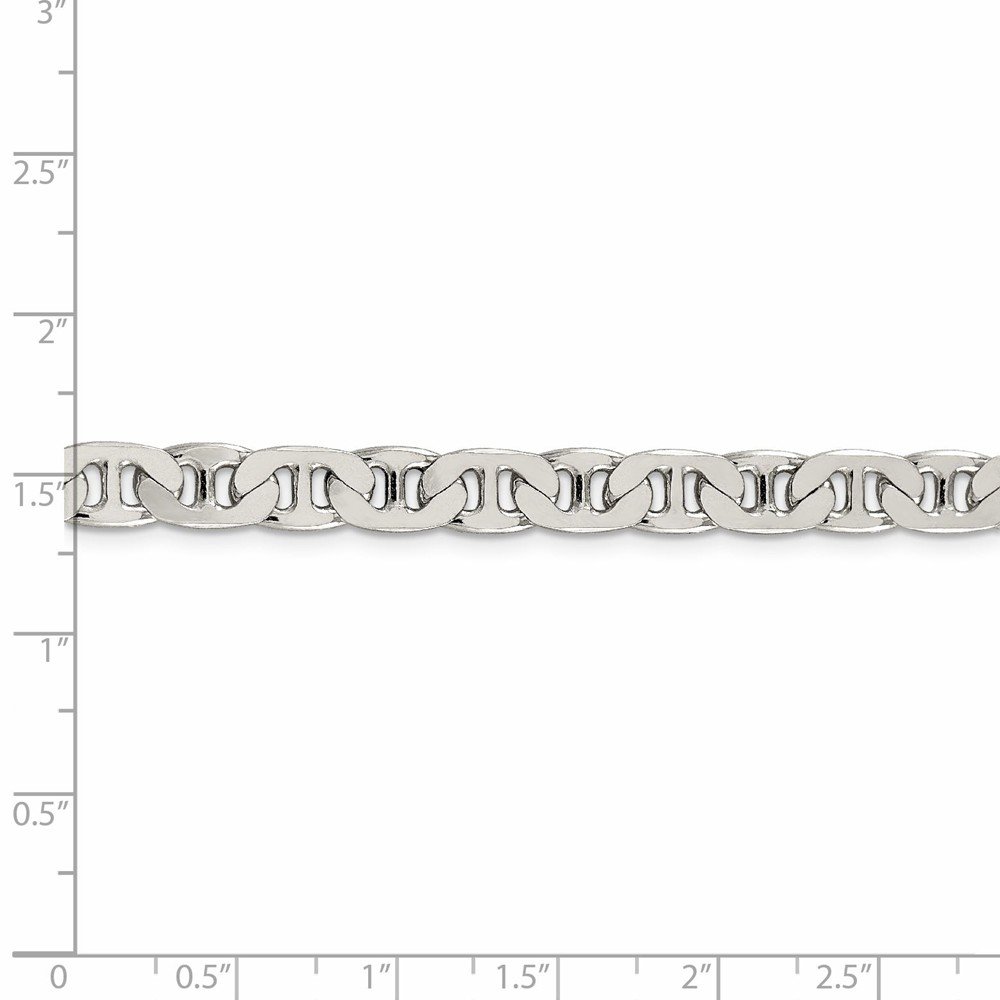 925 Sterling Silver 6.5mm Anchor Mariner Link Chain Necklace for Men & Women - Durable Everyday Jewelry Gift for Sailors, Beach Lovers & Nautical Enthusiasts