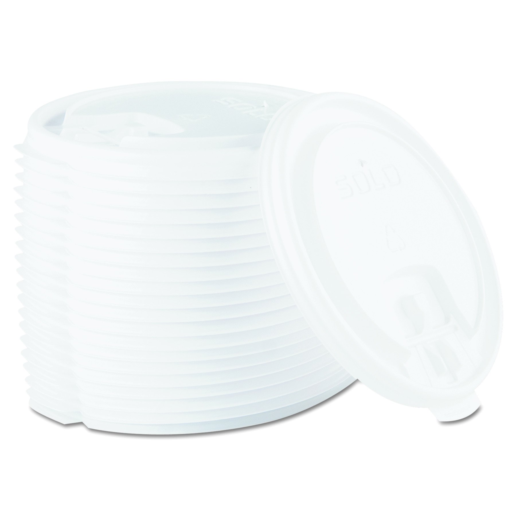 Solo LB3161-00007 White Locking Plastic Lids for Hot Paper Cups - 1000 Count Bulk Pack - Perfect for Coffee Shops, Restaurants & Office Break Rooms