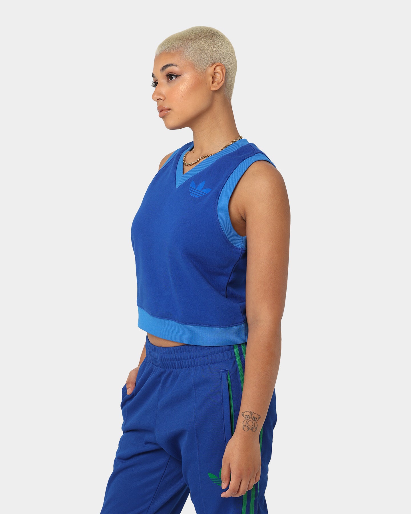 Adidas Adicolor Women's Sweater Vest in Collegiate Royal | Casual Pullover for Women | Perfect for Work, School & Everyday Wear