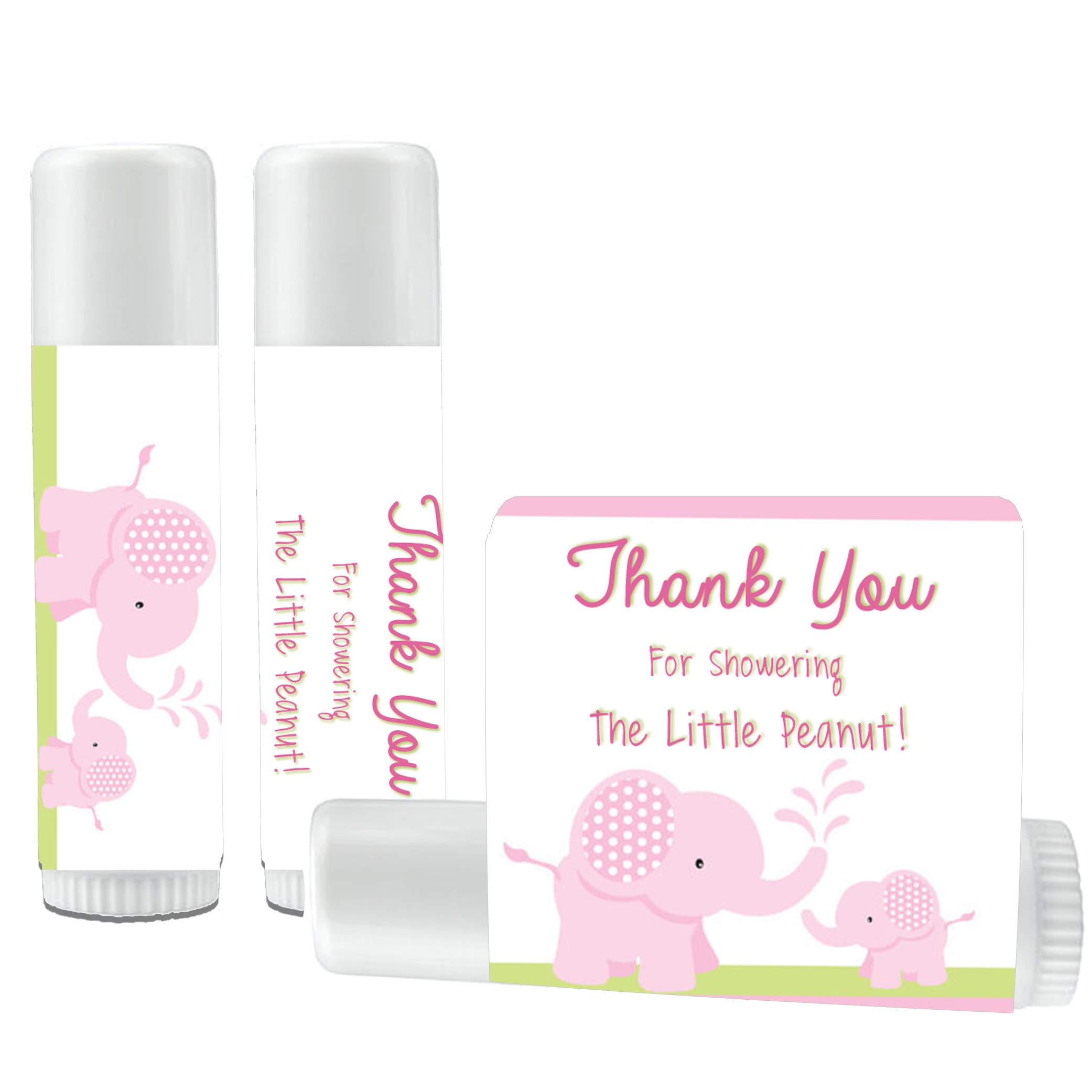 12 Pack Elephant Baby Shower Lip Balms - Cute Pink Elephant Shower Favors for Girls - Perfect Baby Shower Party Gifts - Great for Baby Showers, Birthday Parties & Bridal Showers